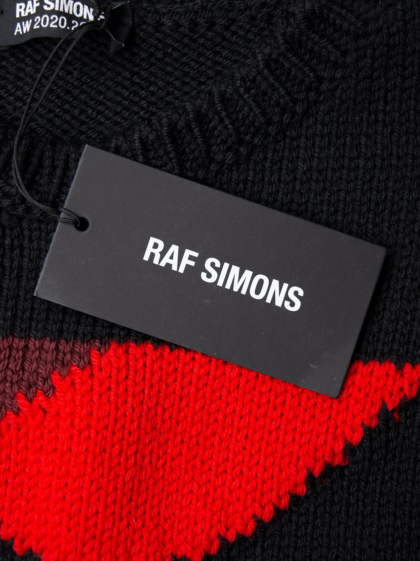 Raf Simons - A/W 2020 - "I Love RS" cropped sweater - size S