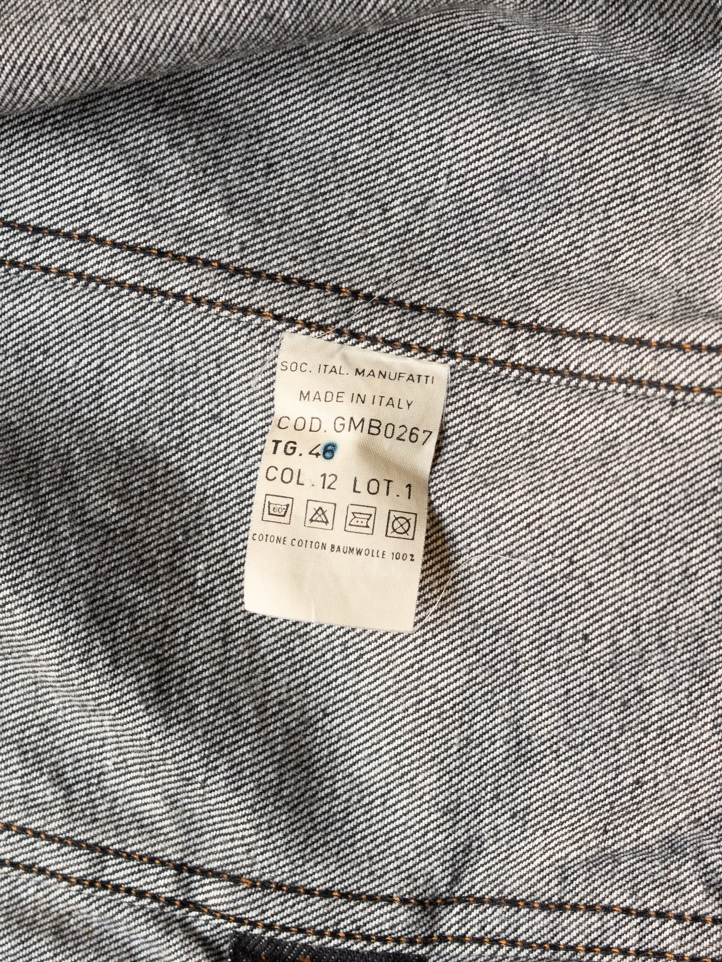 Moschino - 1980's - denim vest - men's size 48