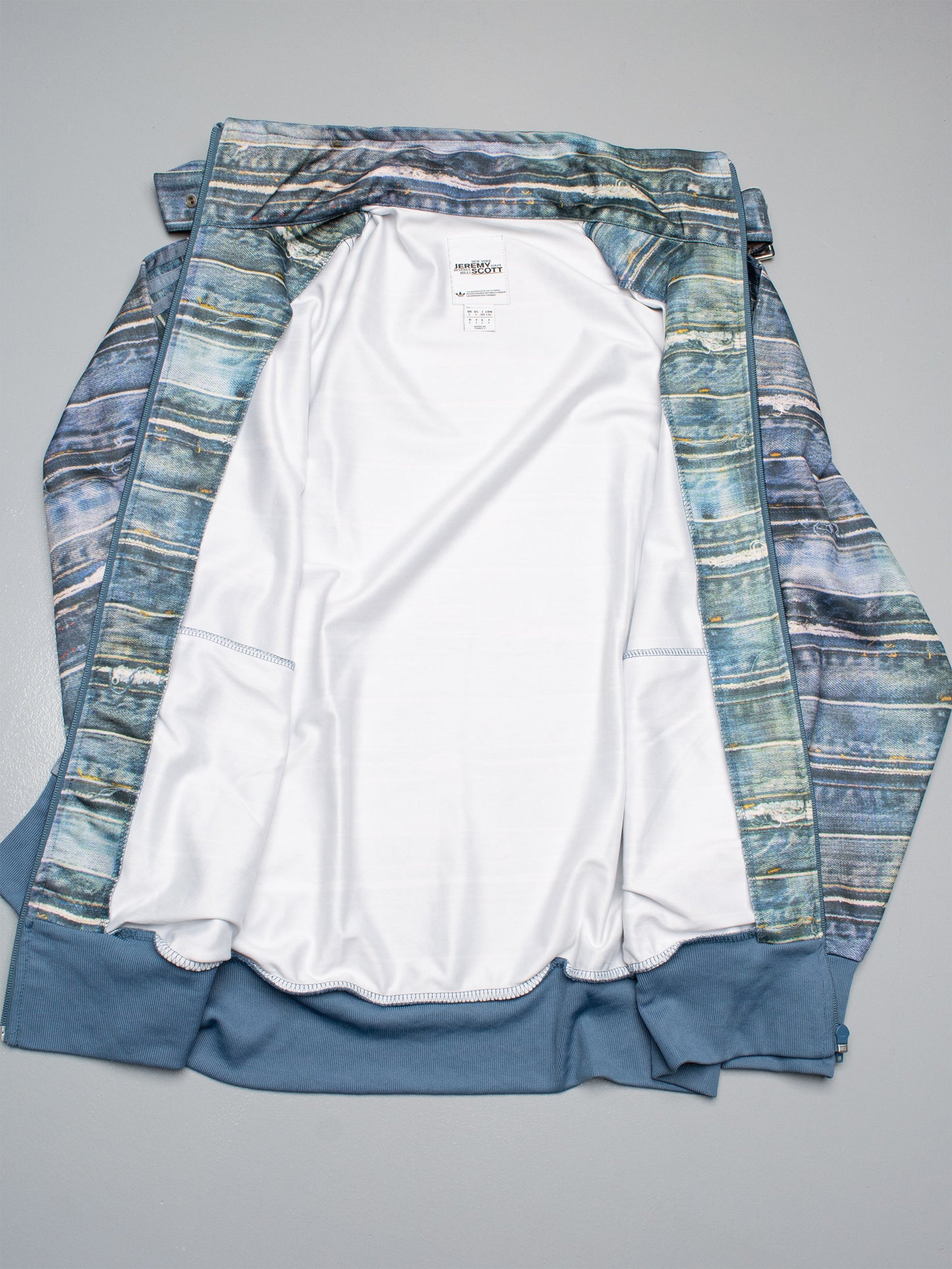 adidas Originals by Jeremy Scott - A/W 2014 - Denim Print Track Top - size L