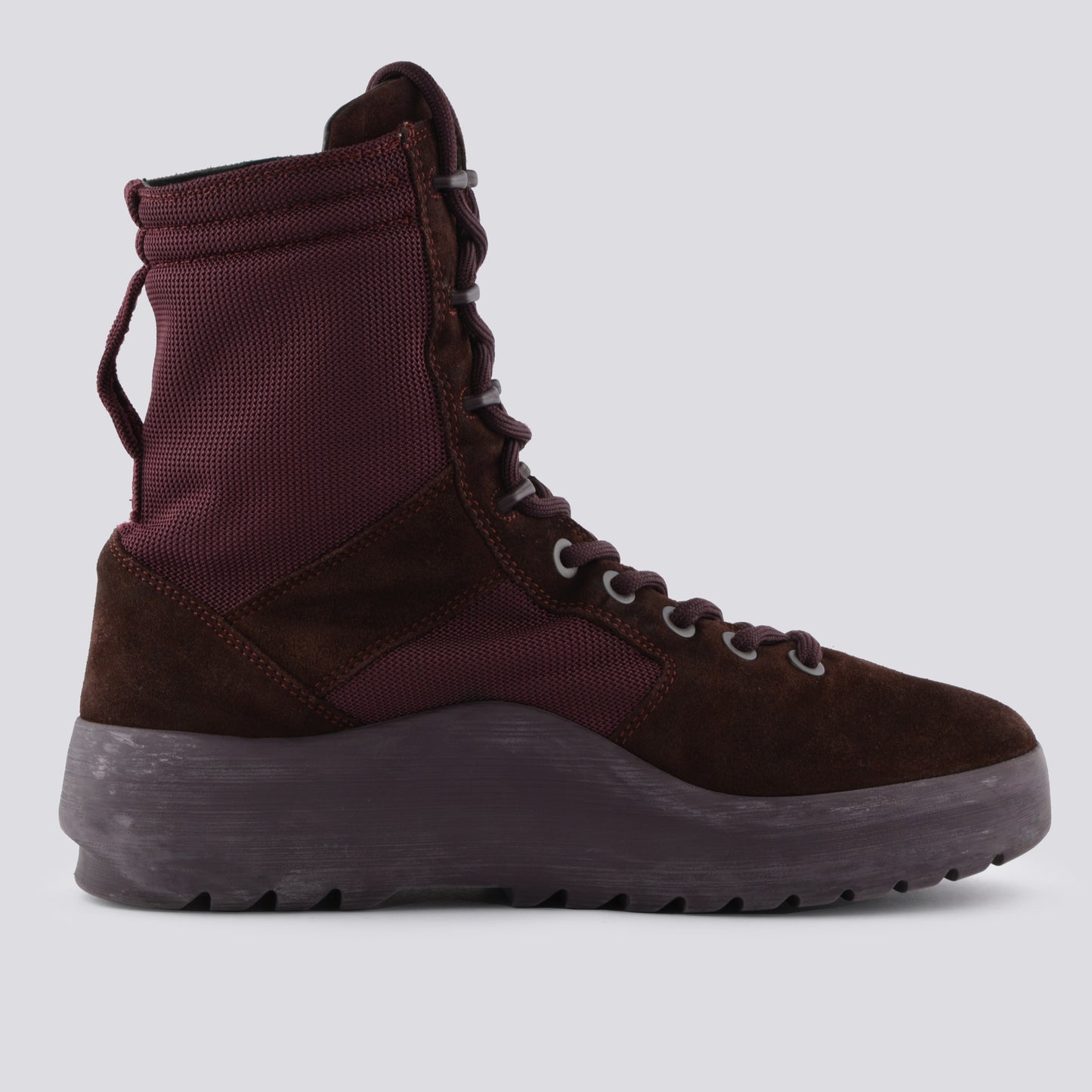 YEEZY Season 6 (2018) - Thick Suede and Nylon Military Boot (Oxblood) - size 42