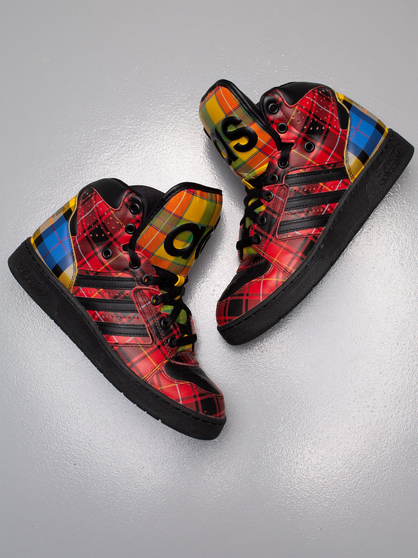 adidas Originals by Jeremy Scott S/S 2013 JS Instinct Hi "Plaid" - size 39 1/3