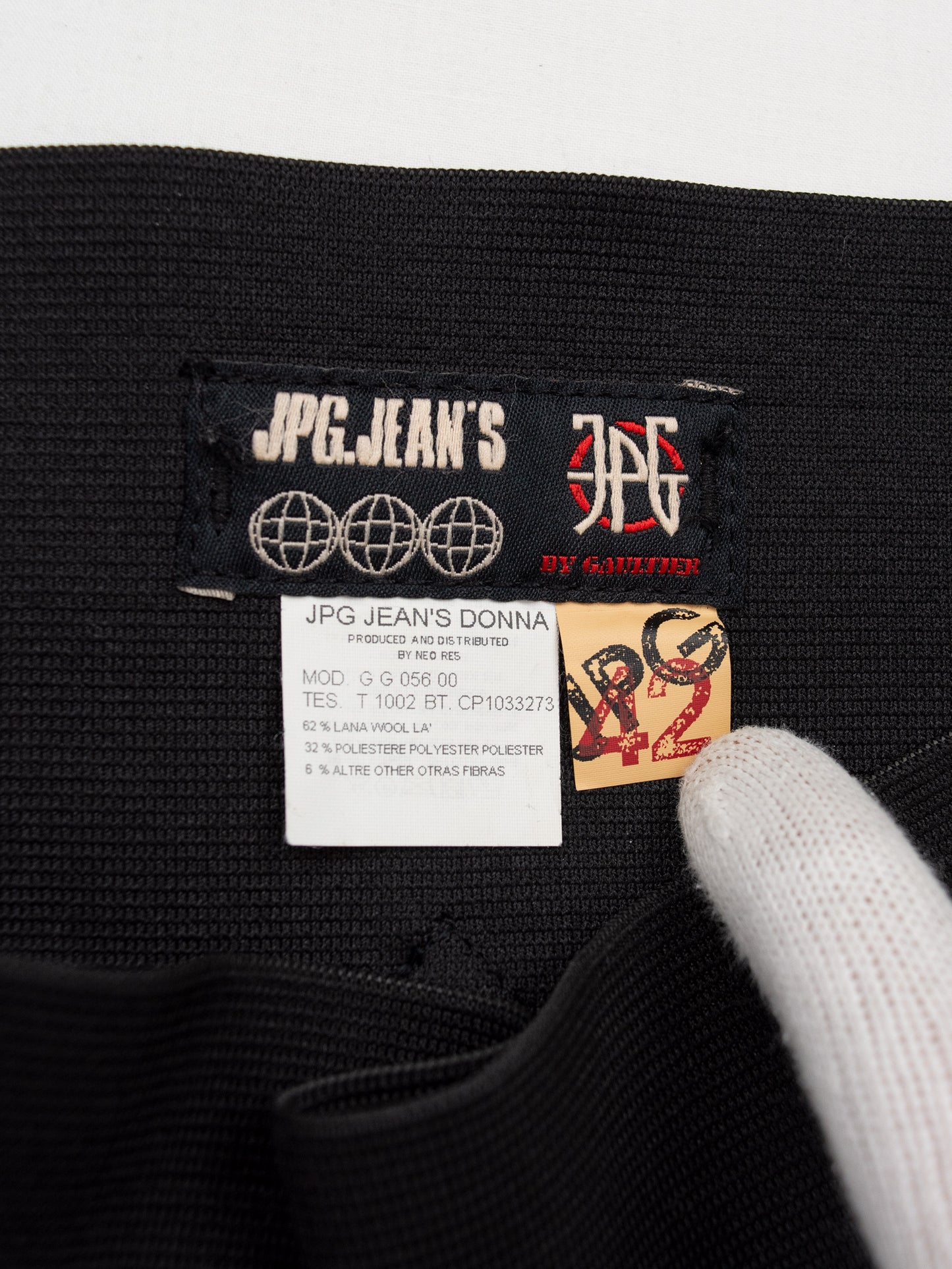 JPG.Jean's - (vintage) - pinstriped wool skirt - size 42
