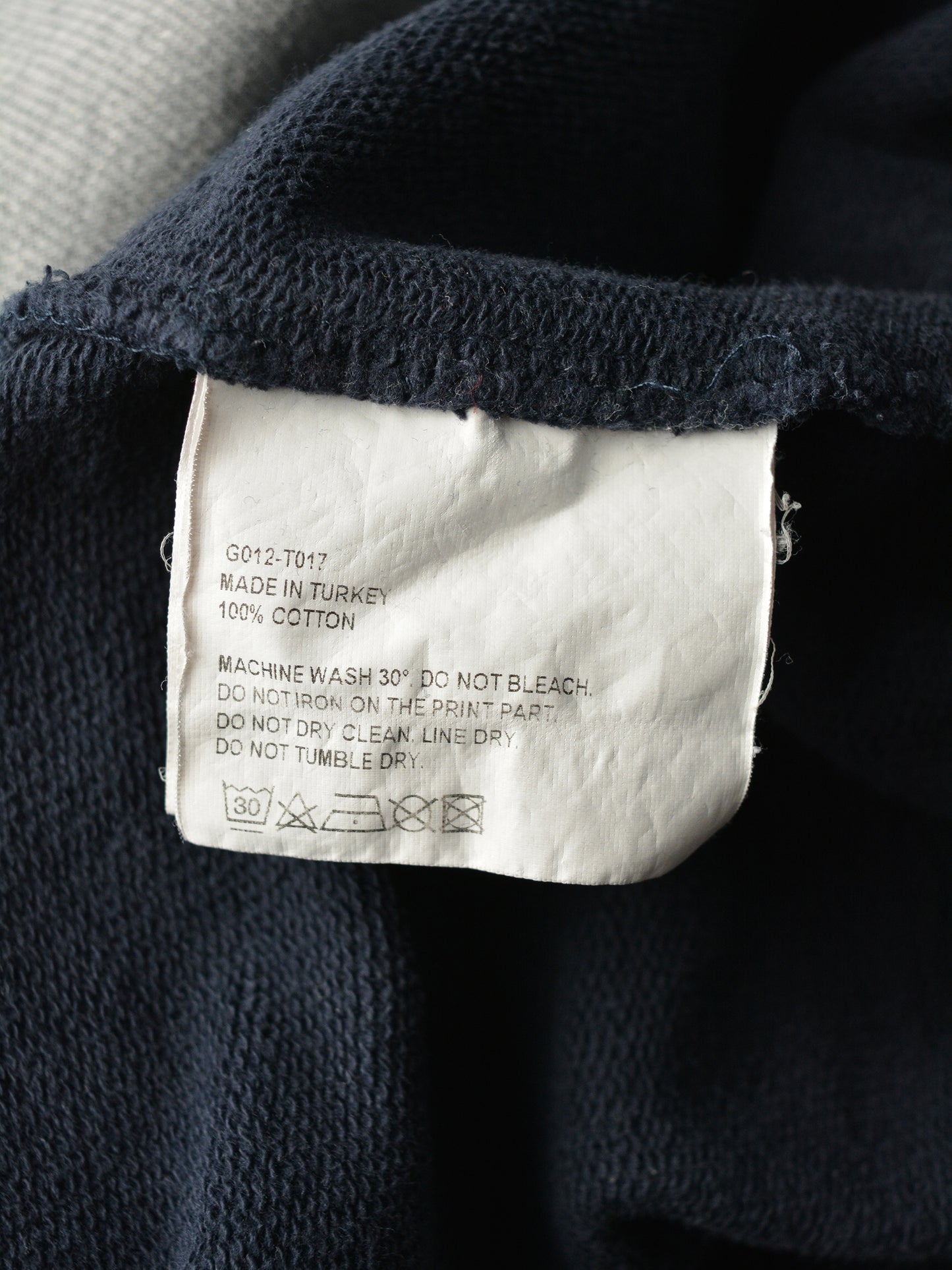 Gosha Rubchinskiy - S/S 2018 - split crewneck (grey/navy) - size XS