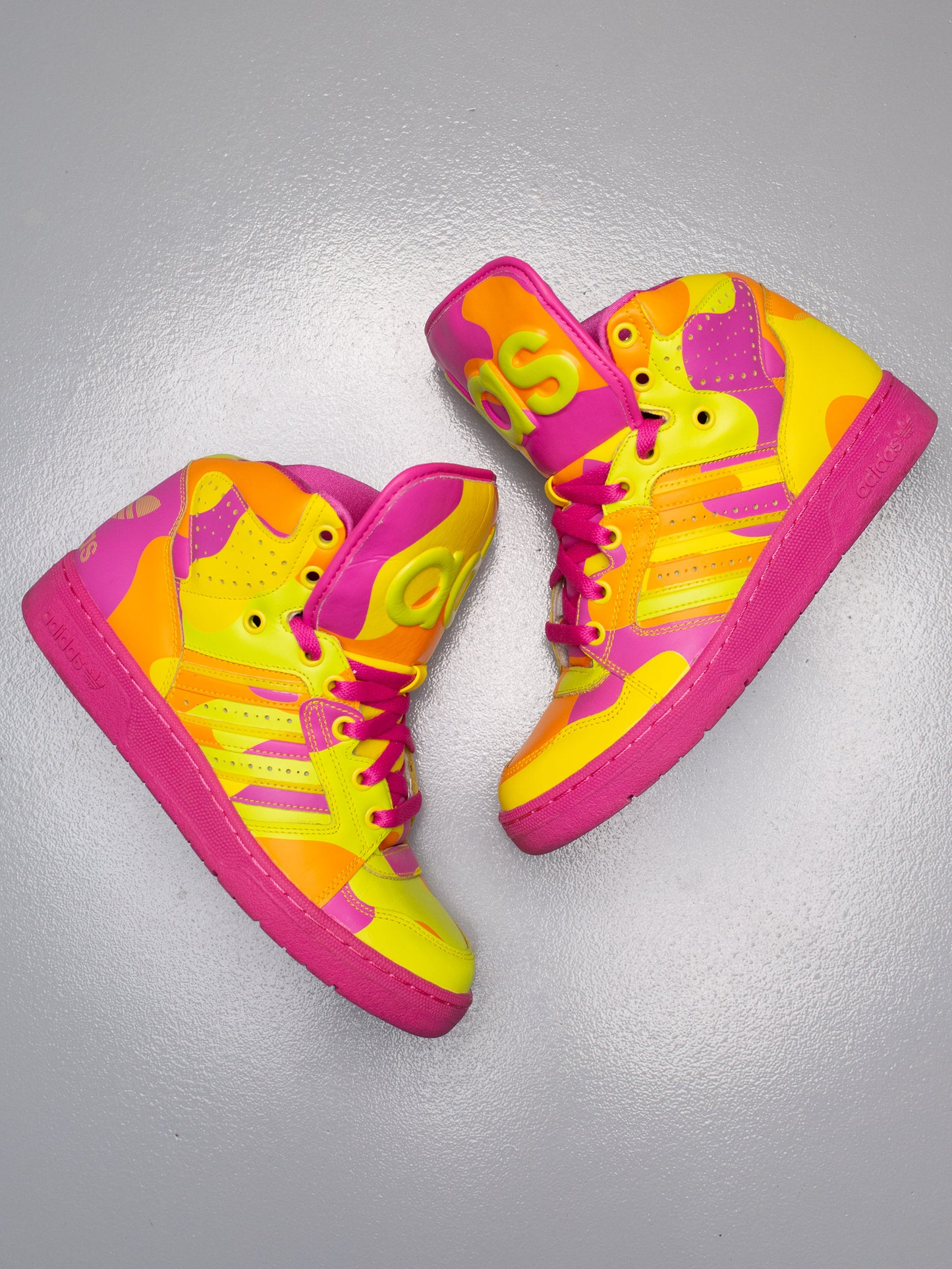adidas Originals by Jeremy Scott A/W 2013 JS Instinct Hi Neon Camo - size 39 1/3