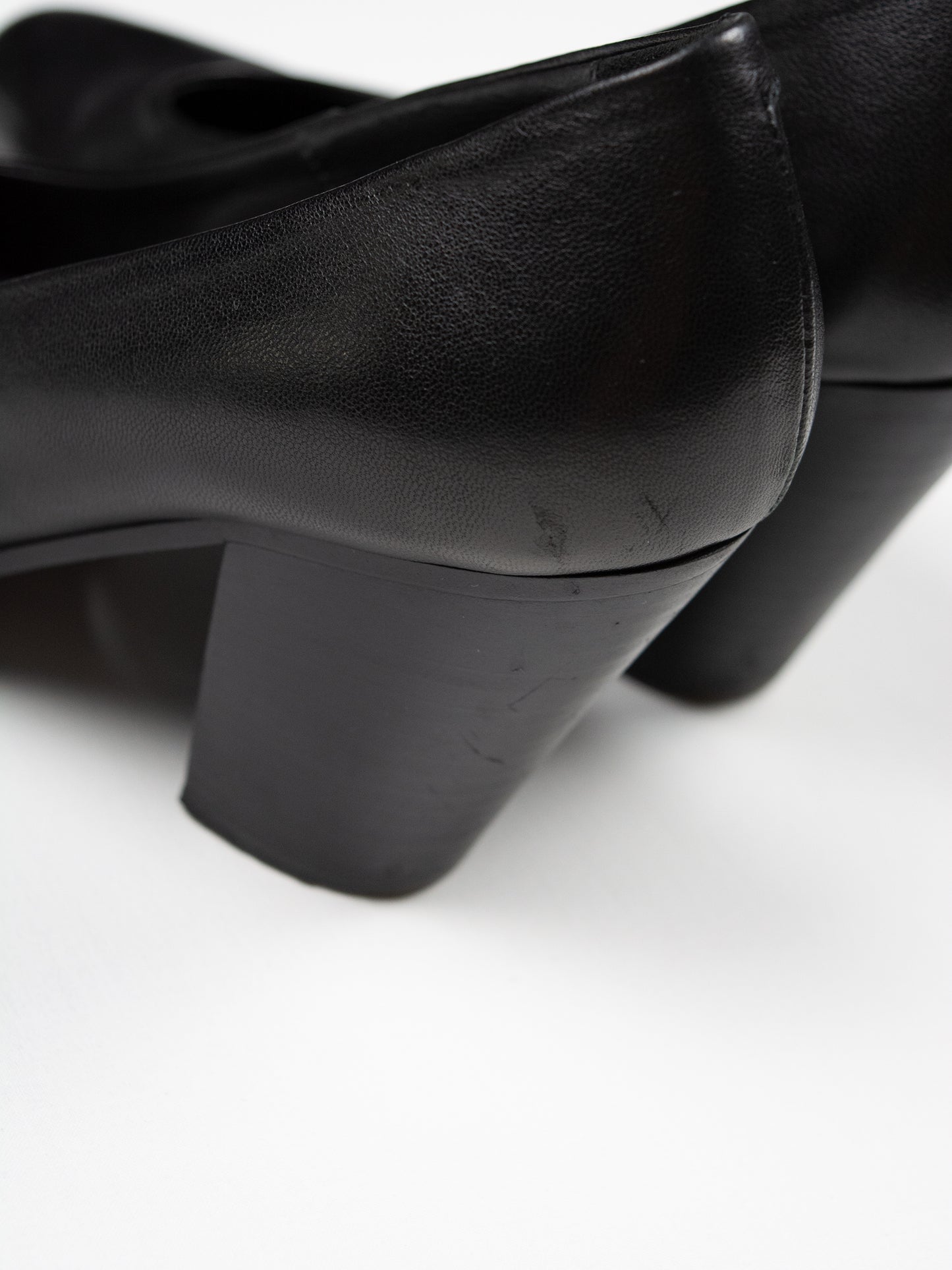 A.F.Vandevorst - round toe low heel pumps (black/black) - size 37 (75mm heel)