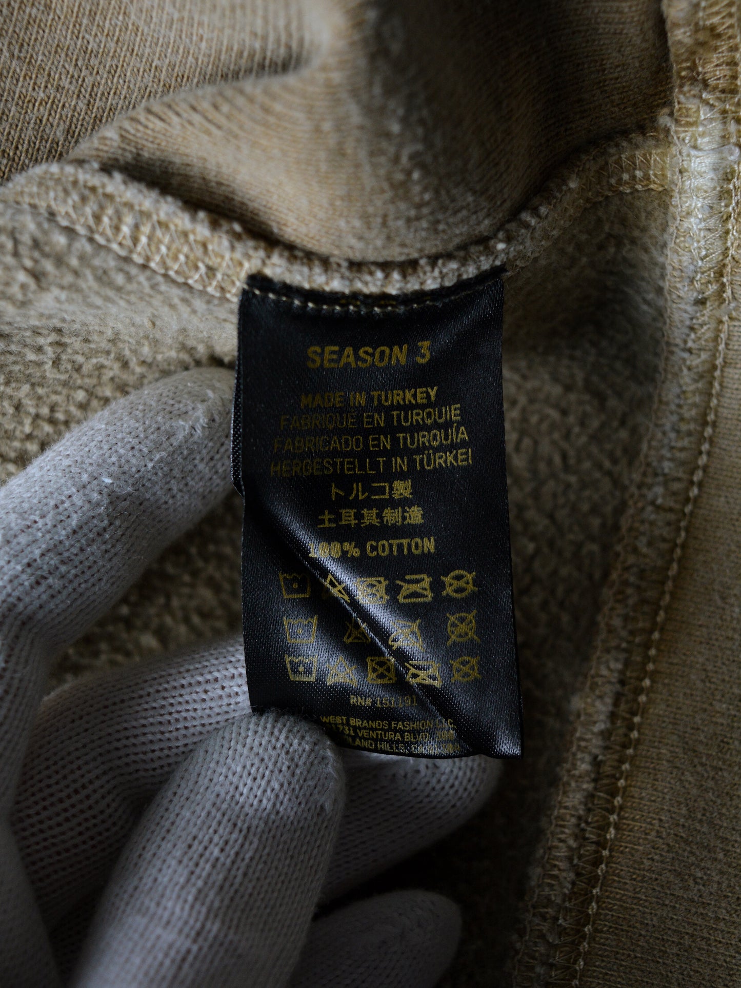 YEEZY Season 3 (2016) - Fleece Crew Sweat (Earth) - size XS
