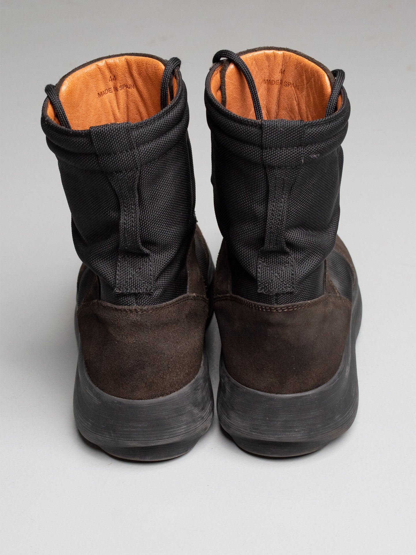 YEEZY Season 3 Onyx Shade Nylon and Thick Suede Military Boots - size 44
