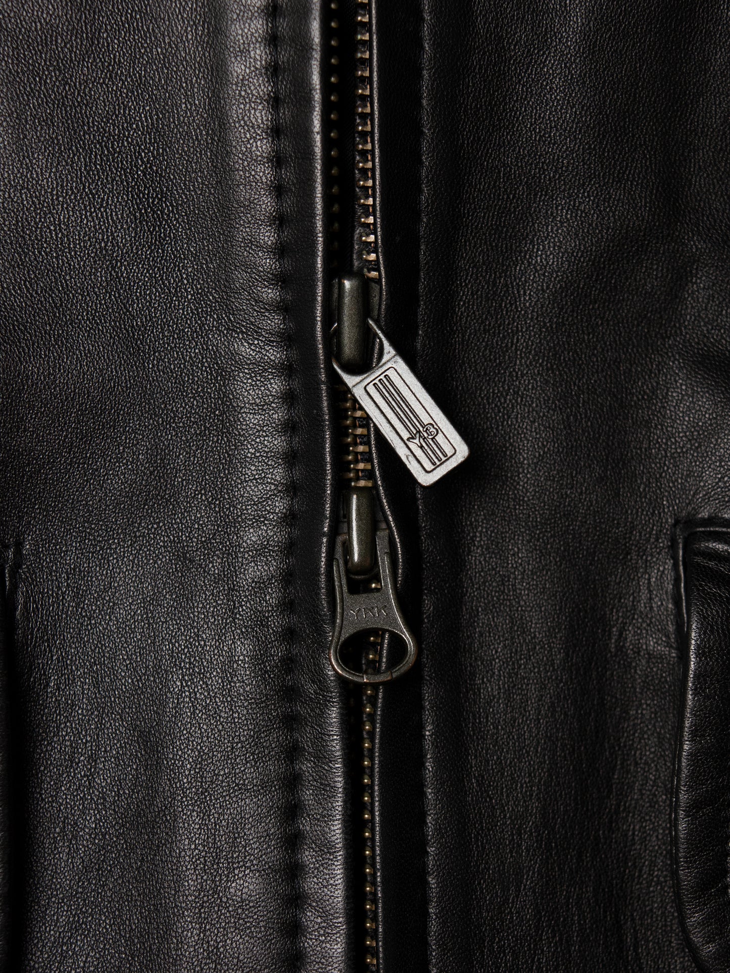 Y-3 - A/W 2006 - leather bomber jacket (black) - women's size S