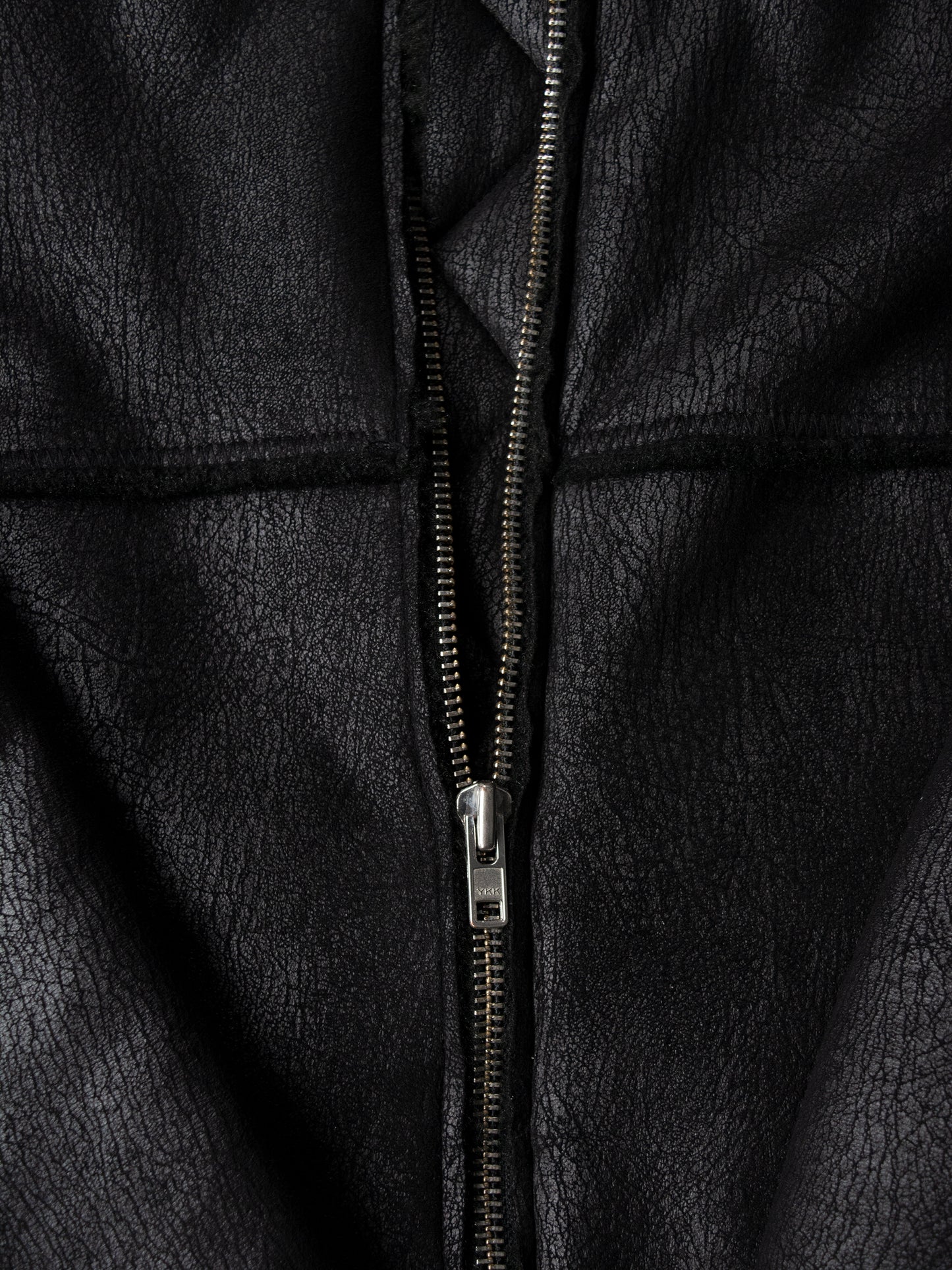 Gosha Rubchinskiy - A/W 2016 - faux leather shearling jacket (black) - size M