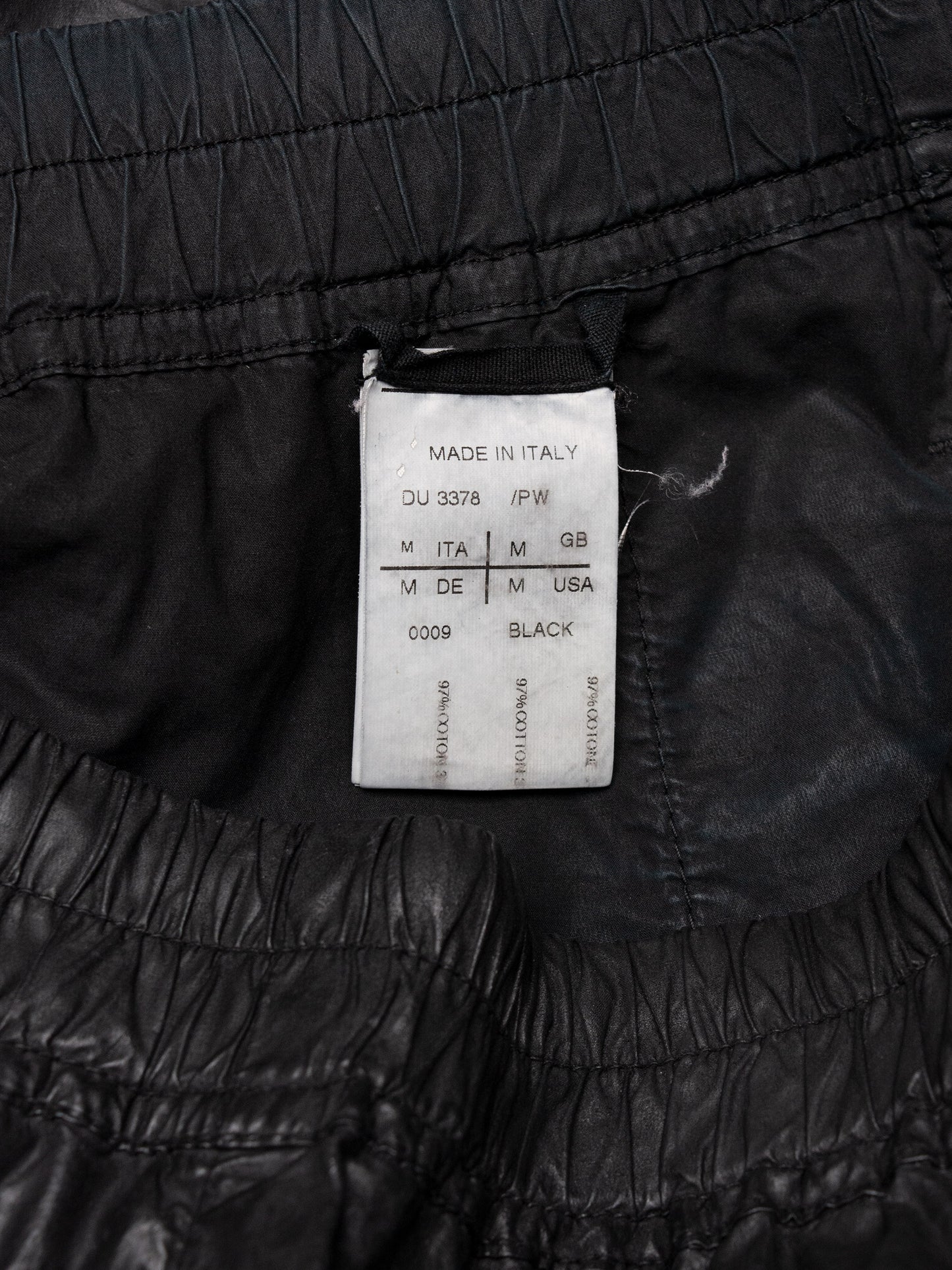 Rick Owens DRKSHDW - waxed cotton shorts - men's size M