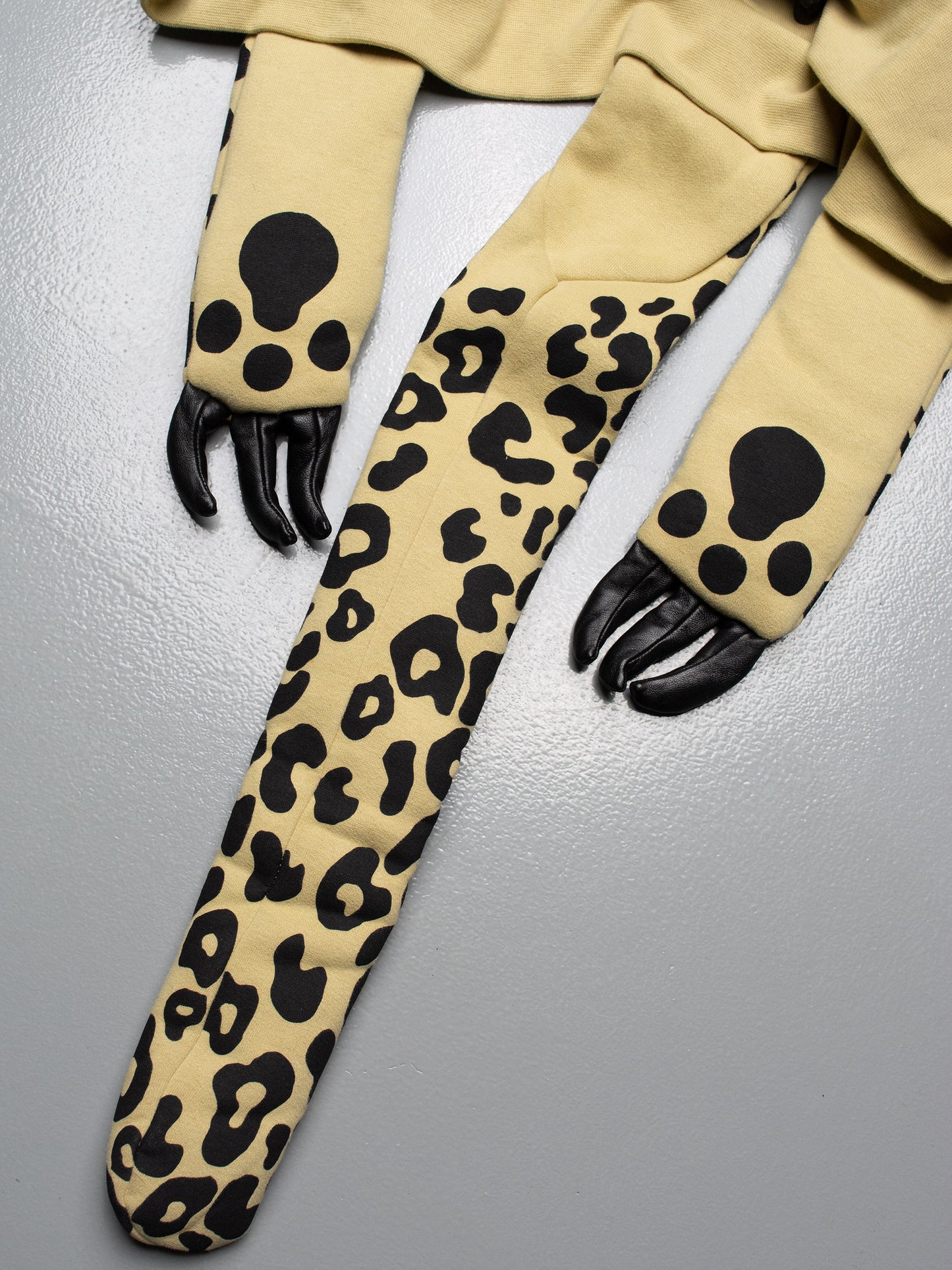 adidas Originals by Jeremy Scott - S/S 2009 - Leopard Fleece Hoodie (yellow) - size M