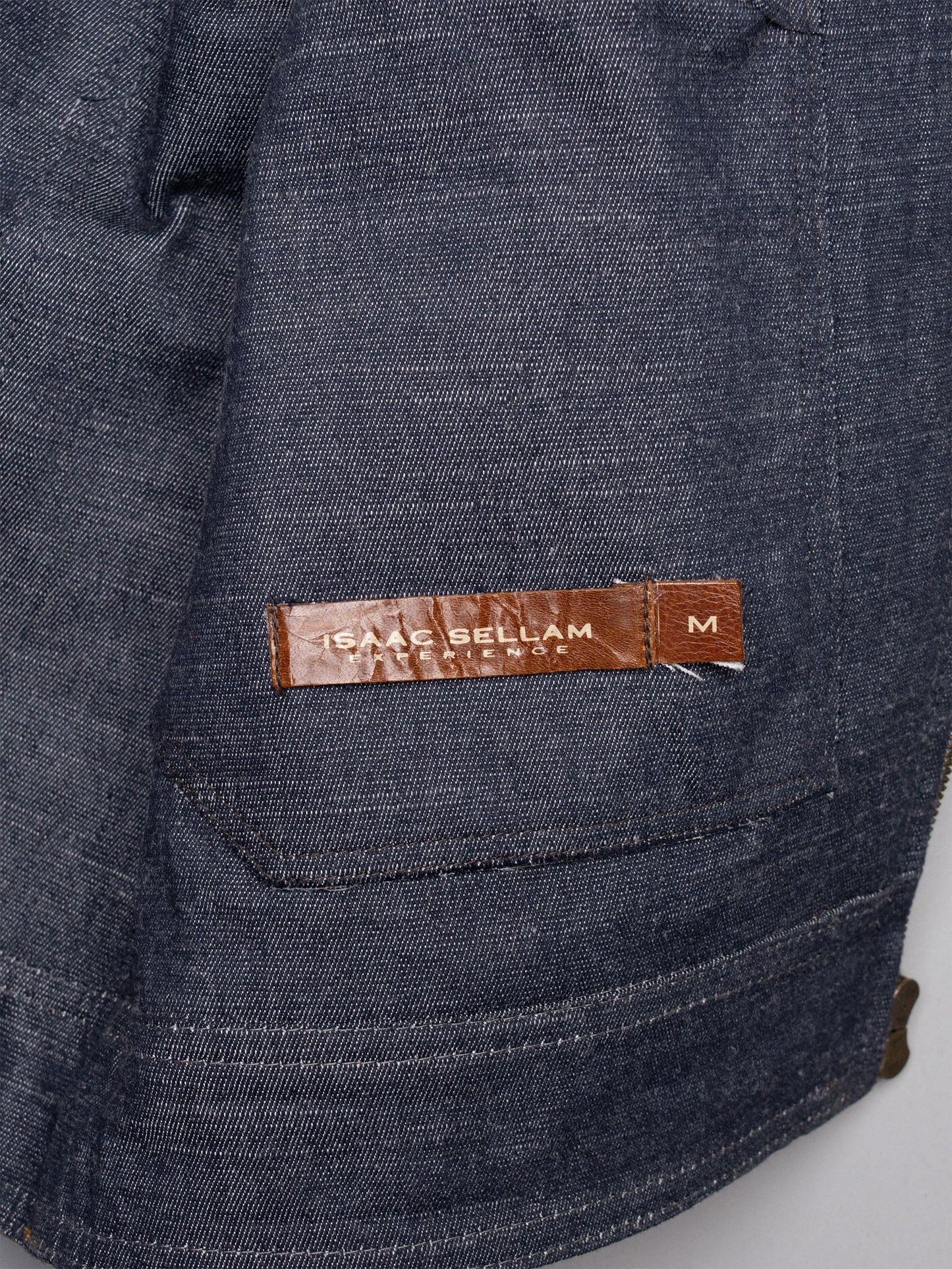 Isaac Sellam Experience - 2000's - cowhide and denim leather jacket - men's size M