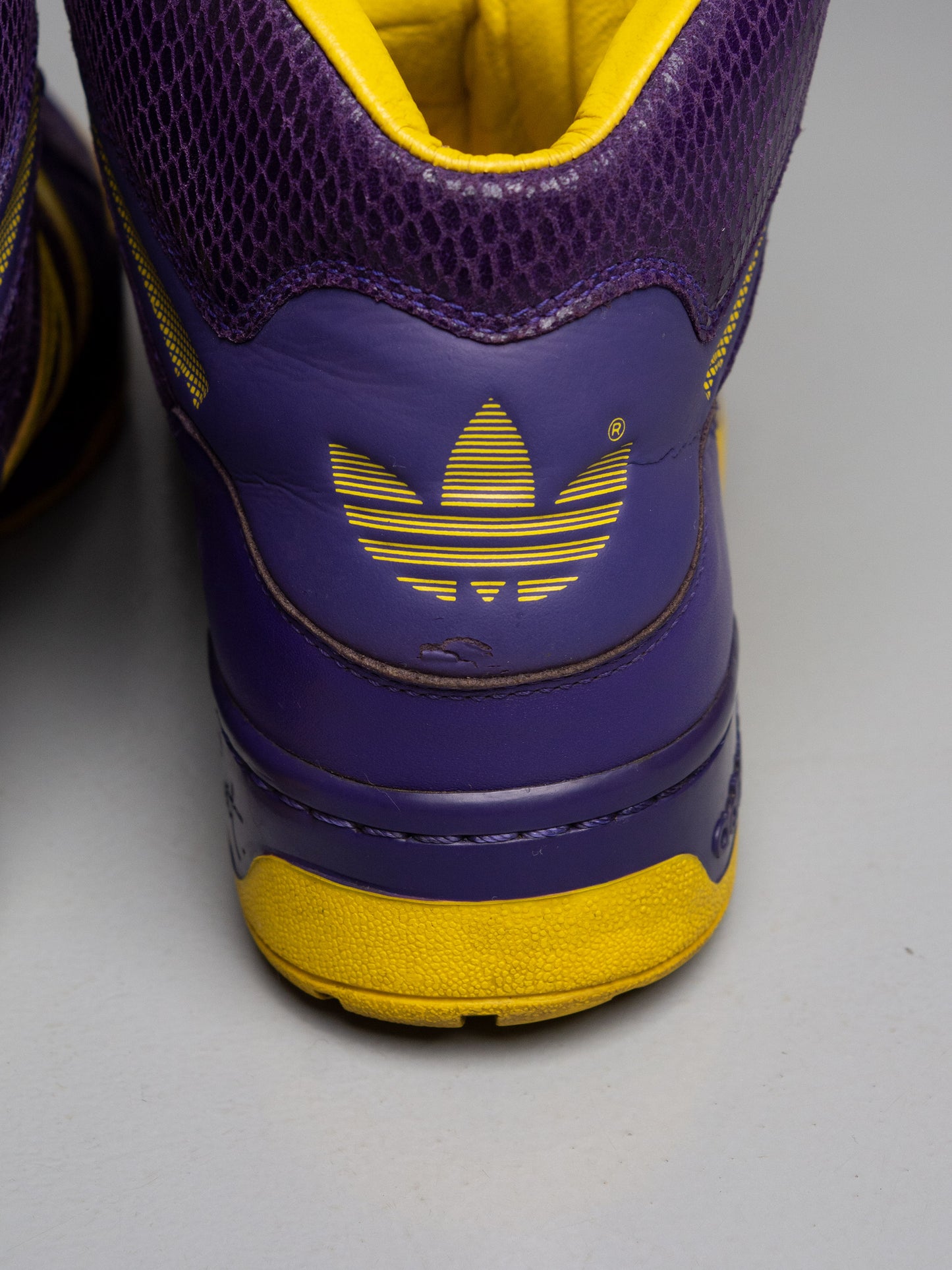 adidas Originals by Jeremy Scott S/S 2009 JS Logo (purple/yellow) - size 41 1/3