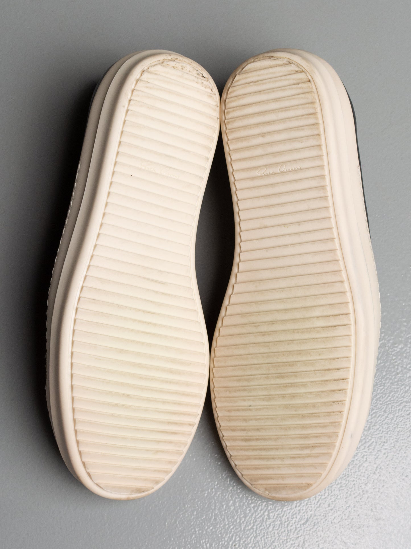 Rick Owens leather boat slip-on sneakers - size 40