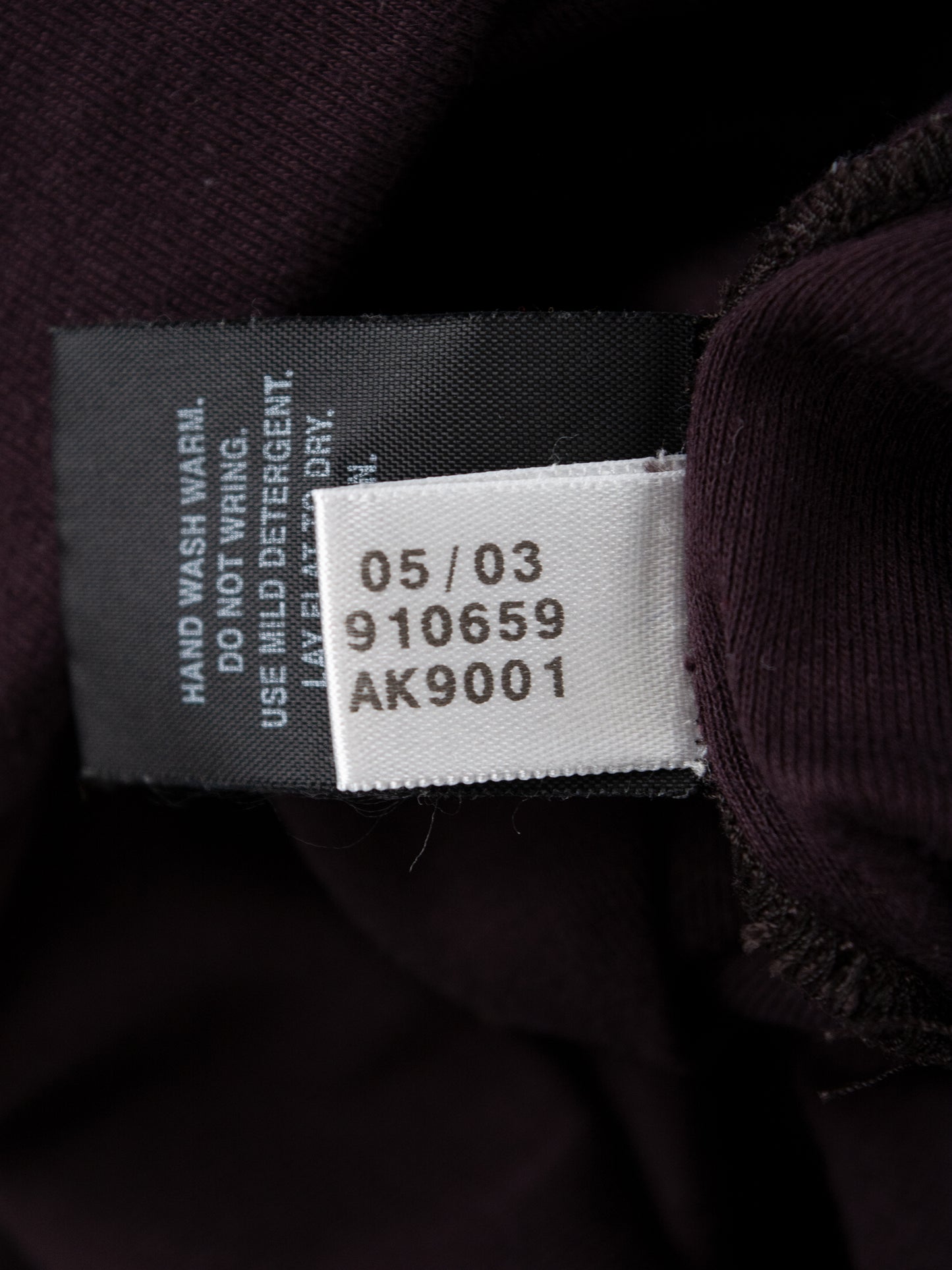 Y-3 - A/W 2003 - men's embroidered long-sleeve t-shirt (burgundy) - size S