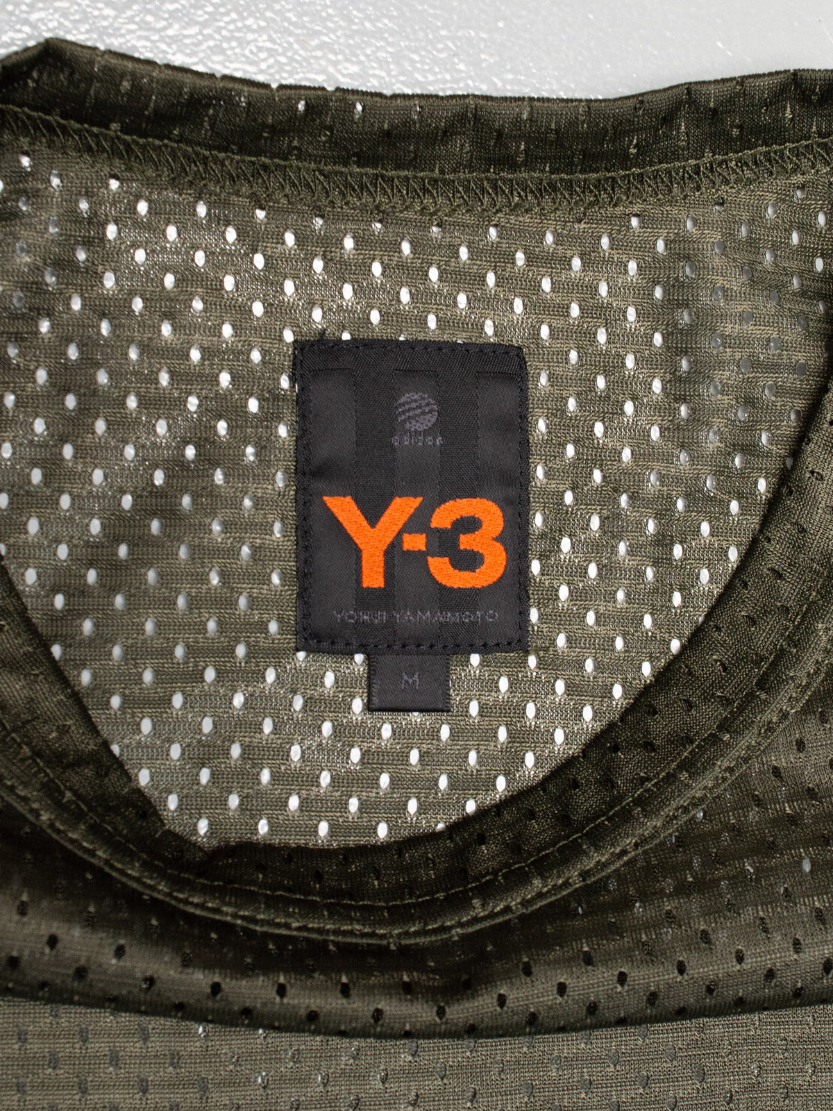 Y-3 S/S 2003 back logo jersey long-sleeve (green) - women's size M
