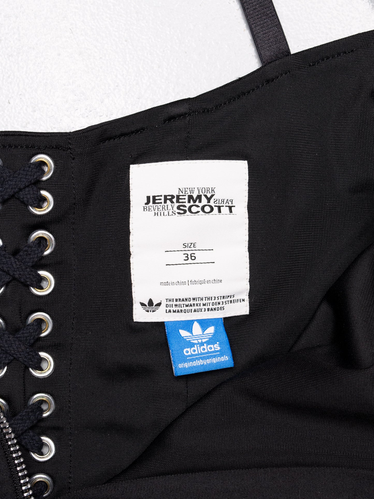 adidas Originals by Jeremy Scott A/W 2009 bustier midi dress (black) - size 36