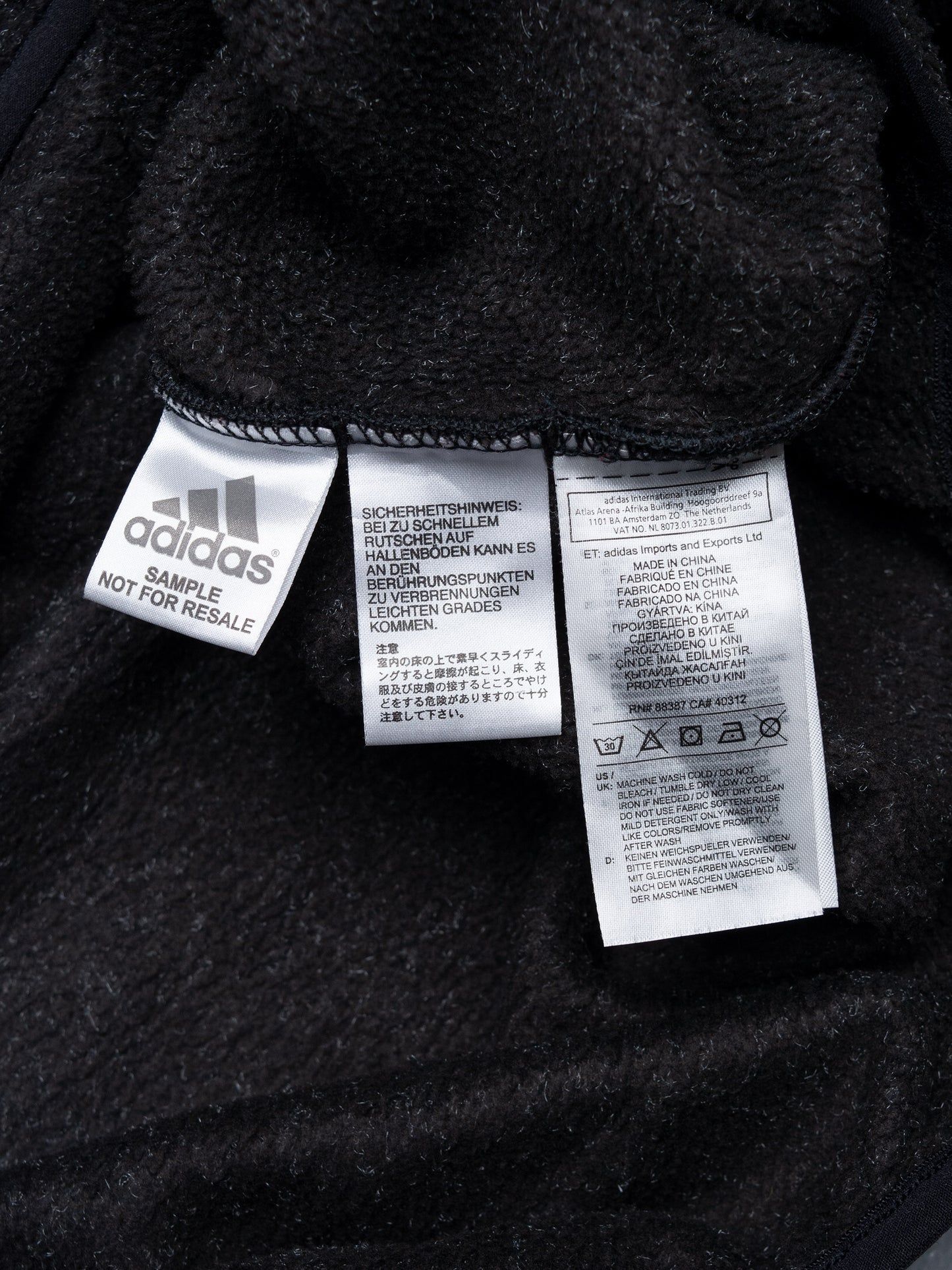 (sample) adidas X Gosha Rubchinskiy A/W 2018 World Cup half-zip fleece (black) - size M
