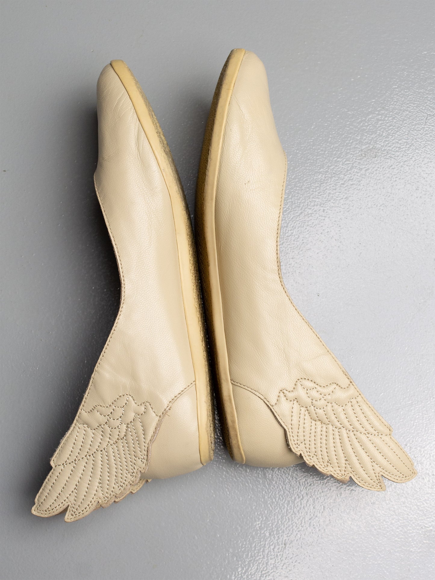 (factory sample) adidas Originals by Jeremy Scott S/S 2013 JS Wings Ballerinas (beige) - size 38 2/3