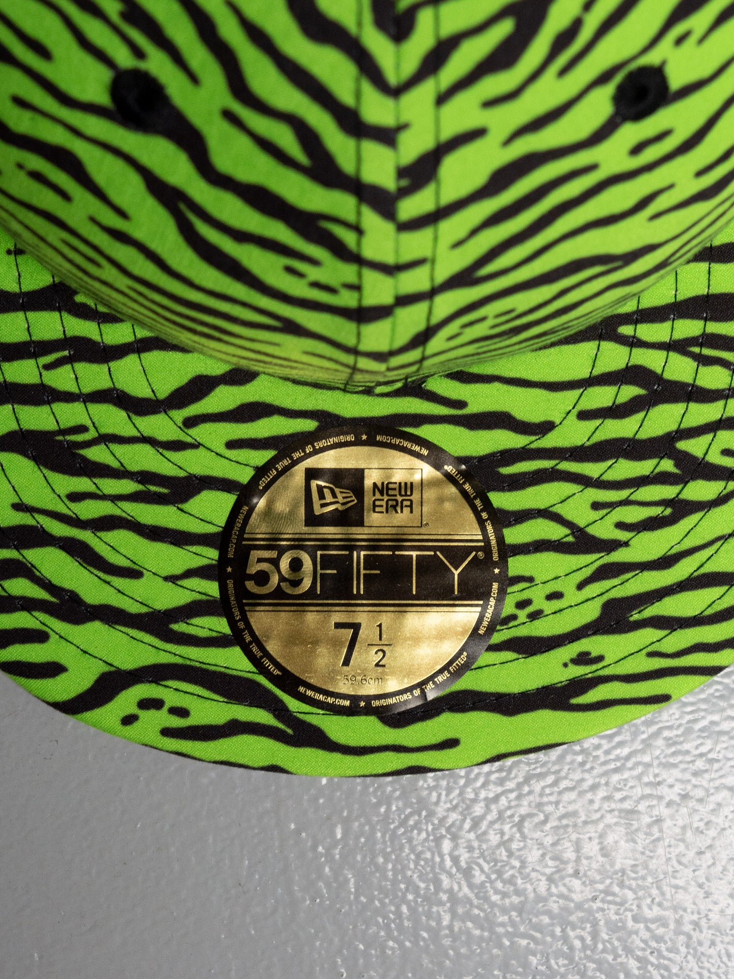 New Era X Jeremy Scott - A/W 2013 - Green Zebra 59Fifty fitted cap - size 7 1/2