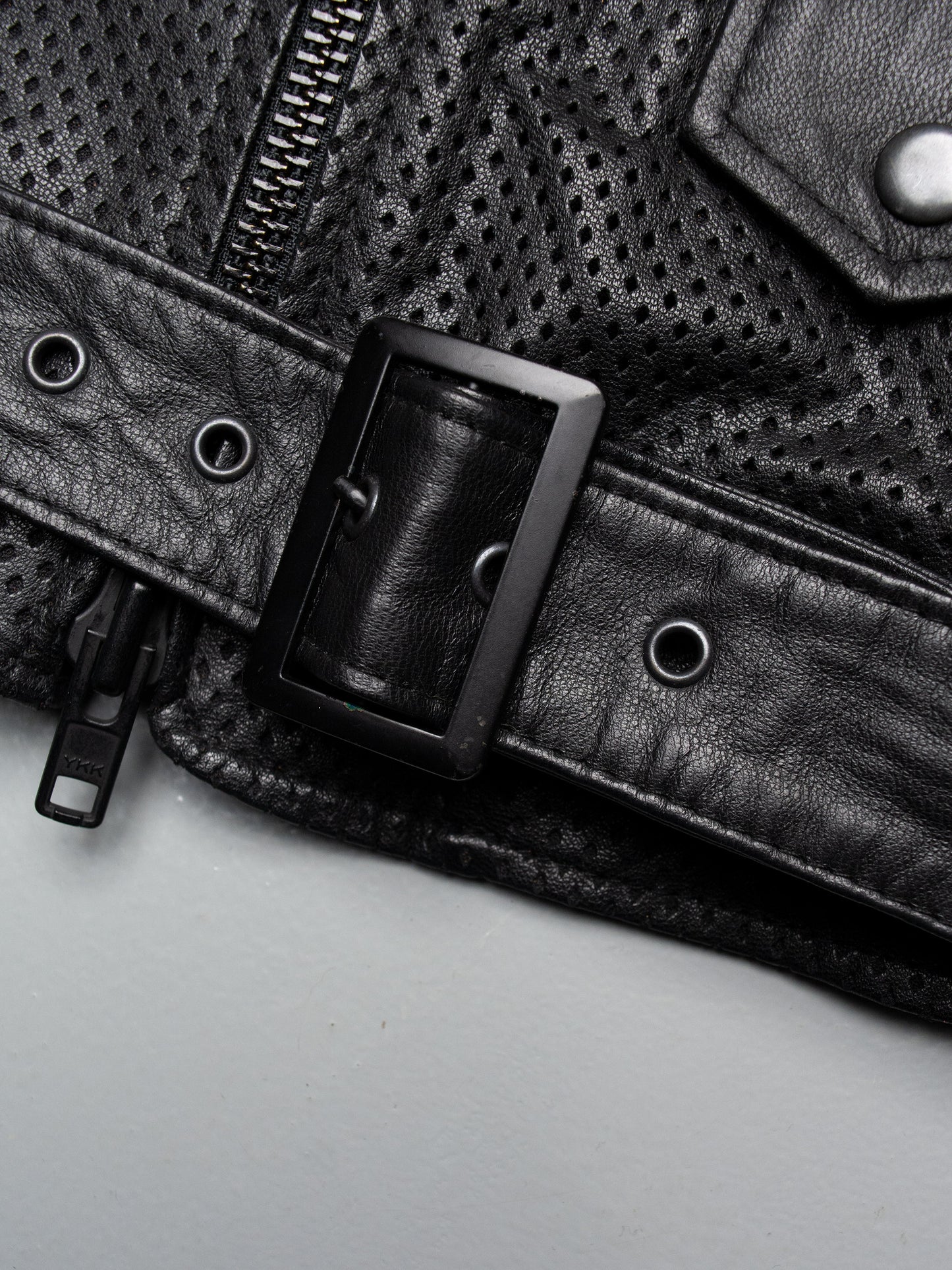 Y-3 - A/W 2013 - women's perforated leather biker jacket - size L