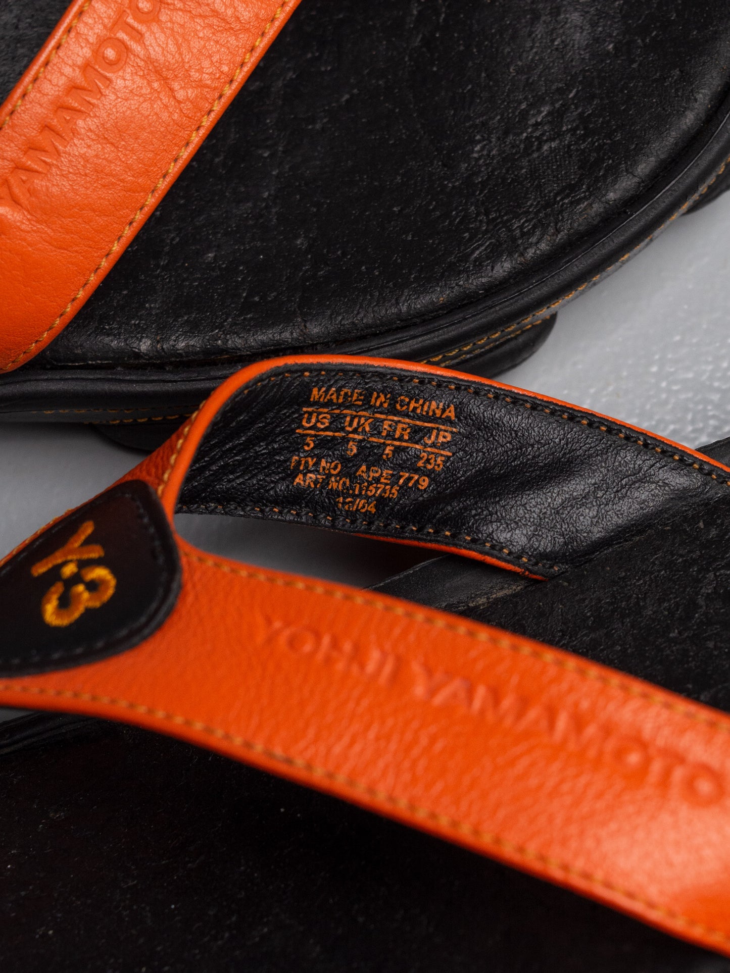 Y-3 S/S 2005 flip flops - size 5