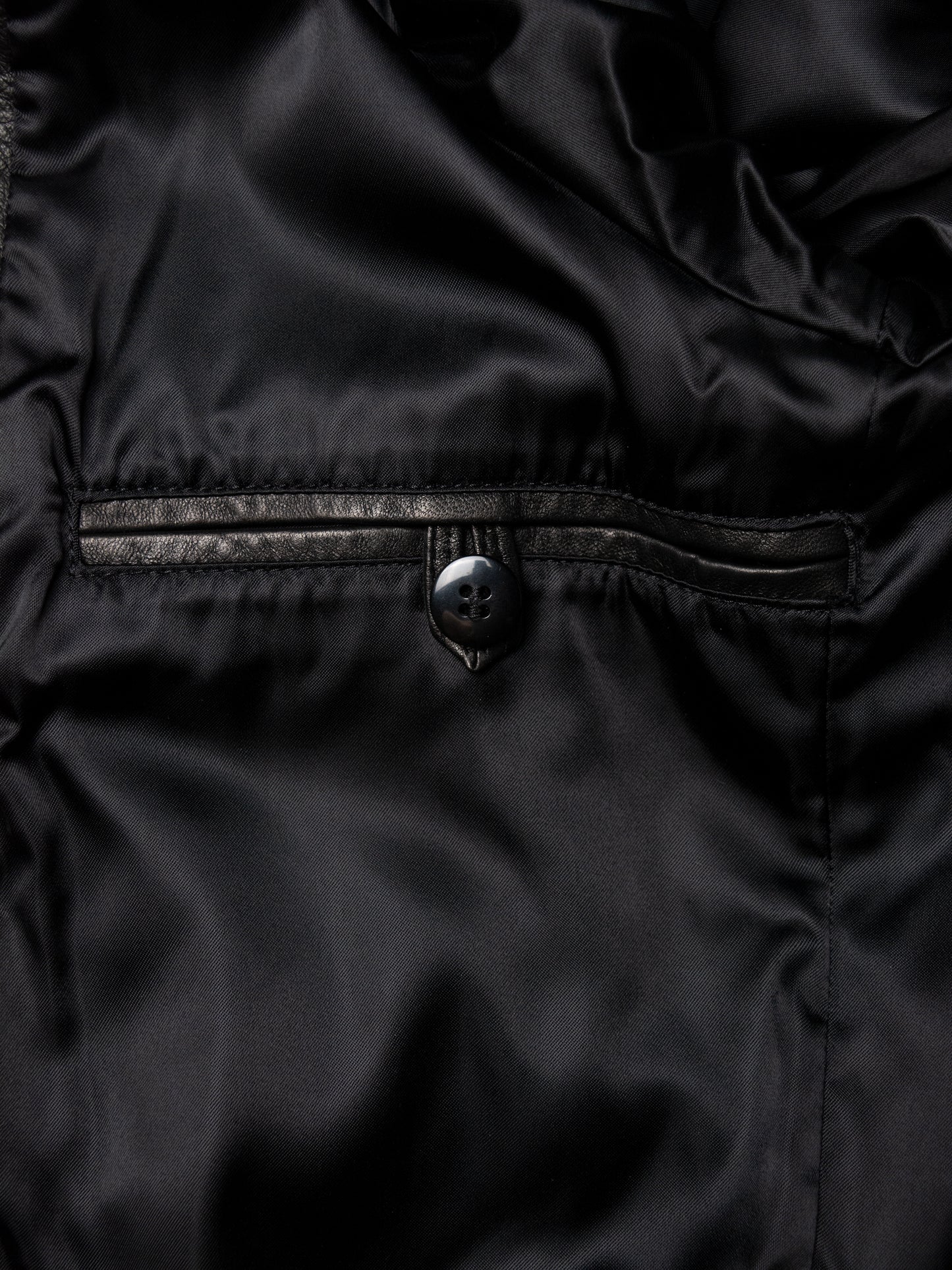 Y-3 - A/W 2006 - leather bomber jacket (black) - women's size S
