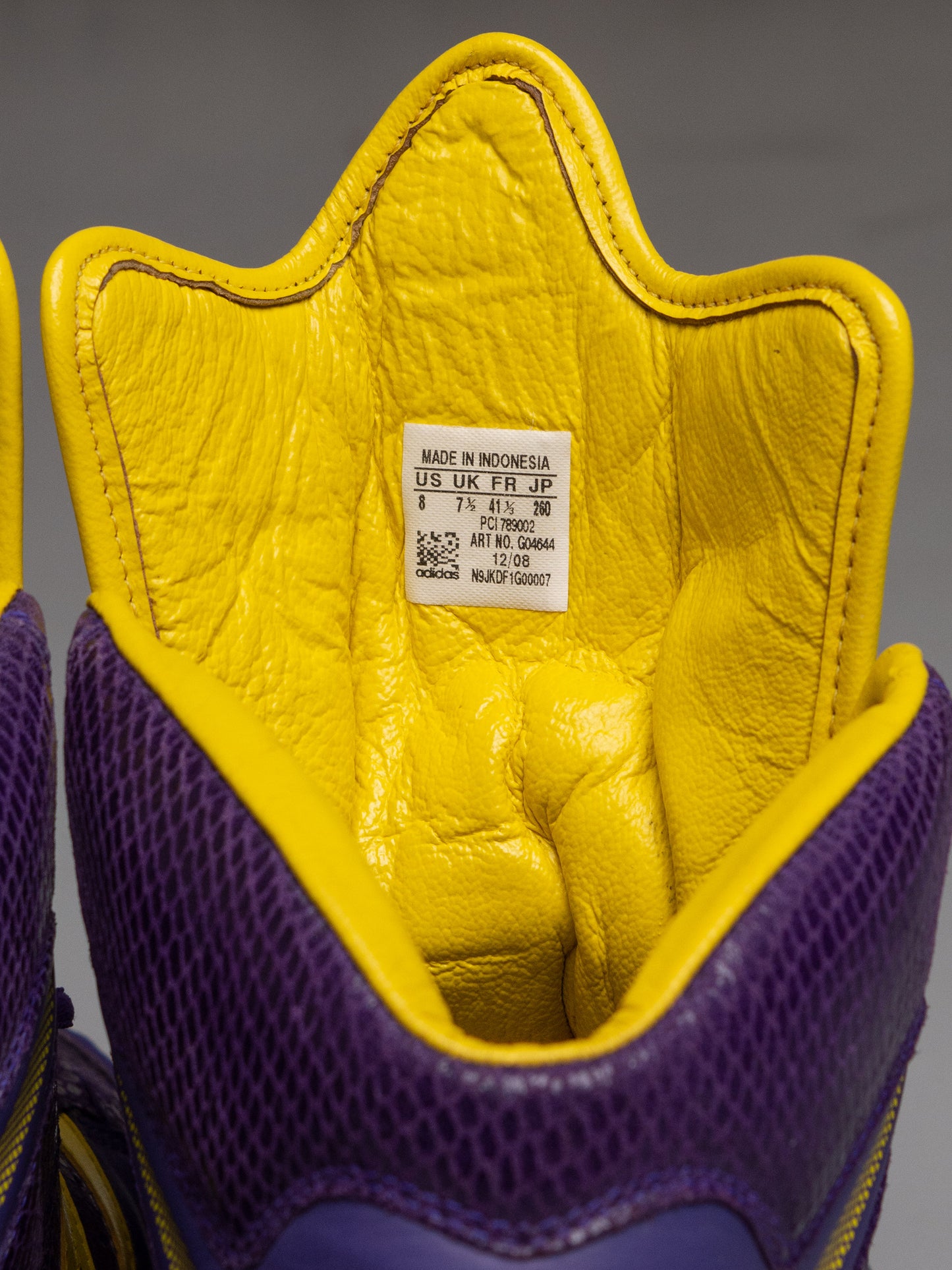 adidas Originals by Jeremy Scott S/S 2009 JS Logo (purple/yellow) - size 41 1/3