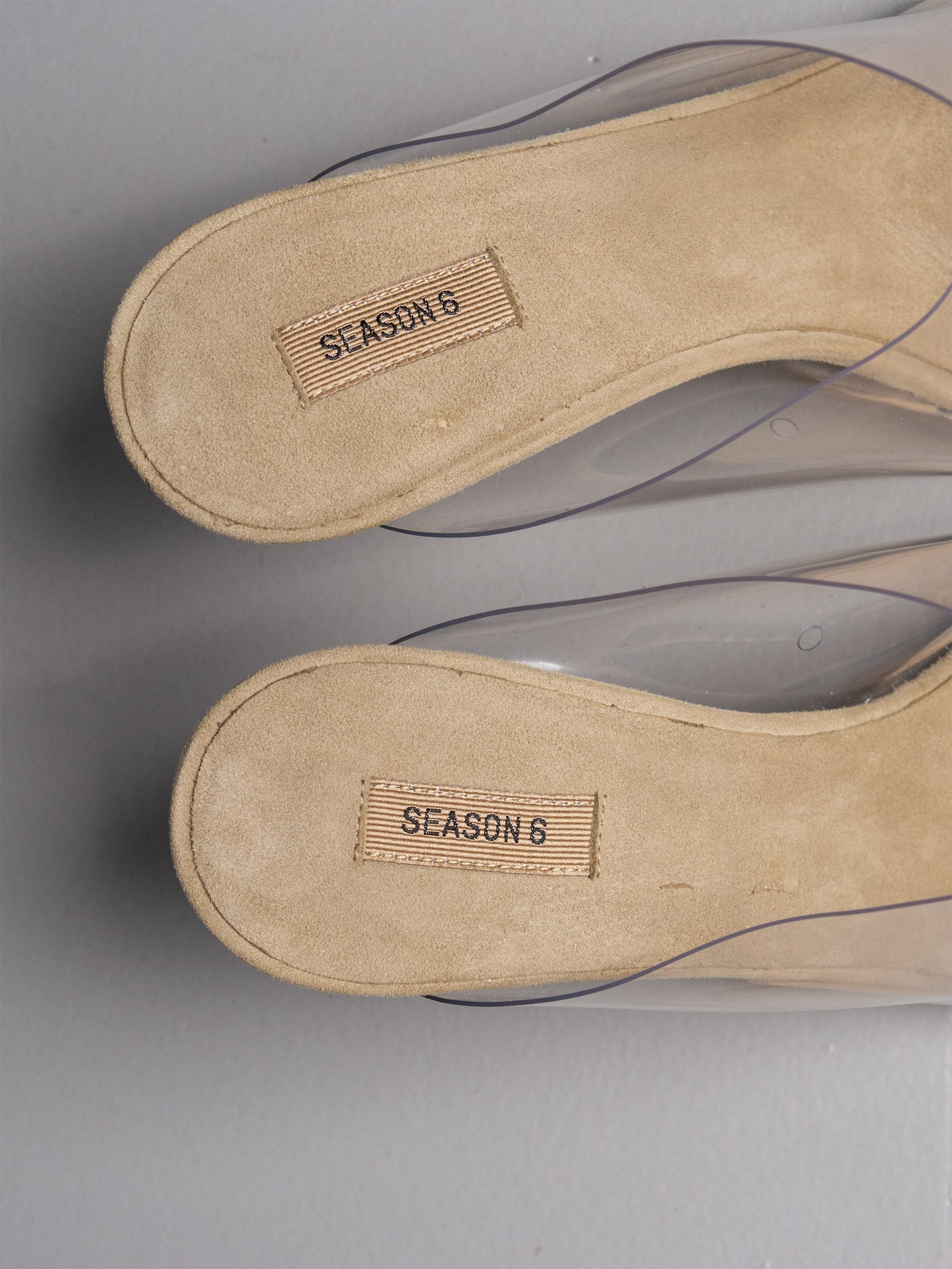 YEEZY Season 6 Clear PVC Mules (90mm heel) - size 38