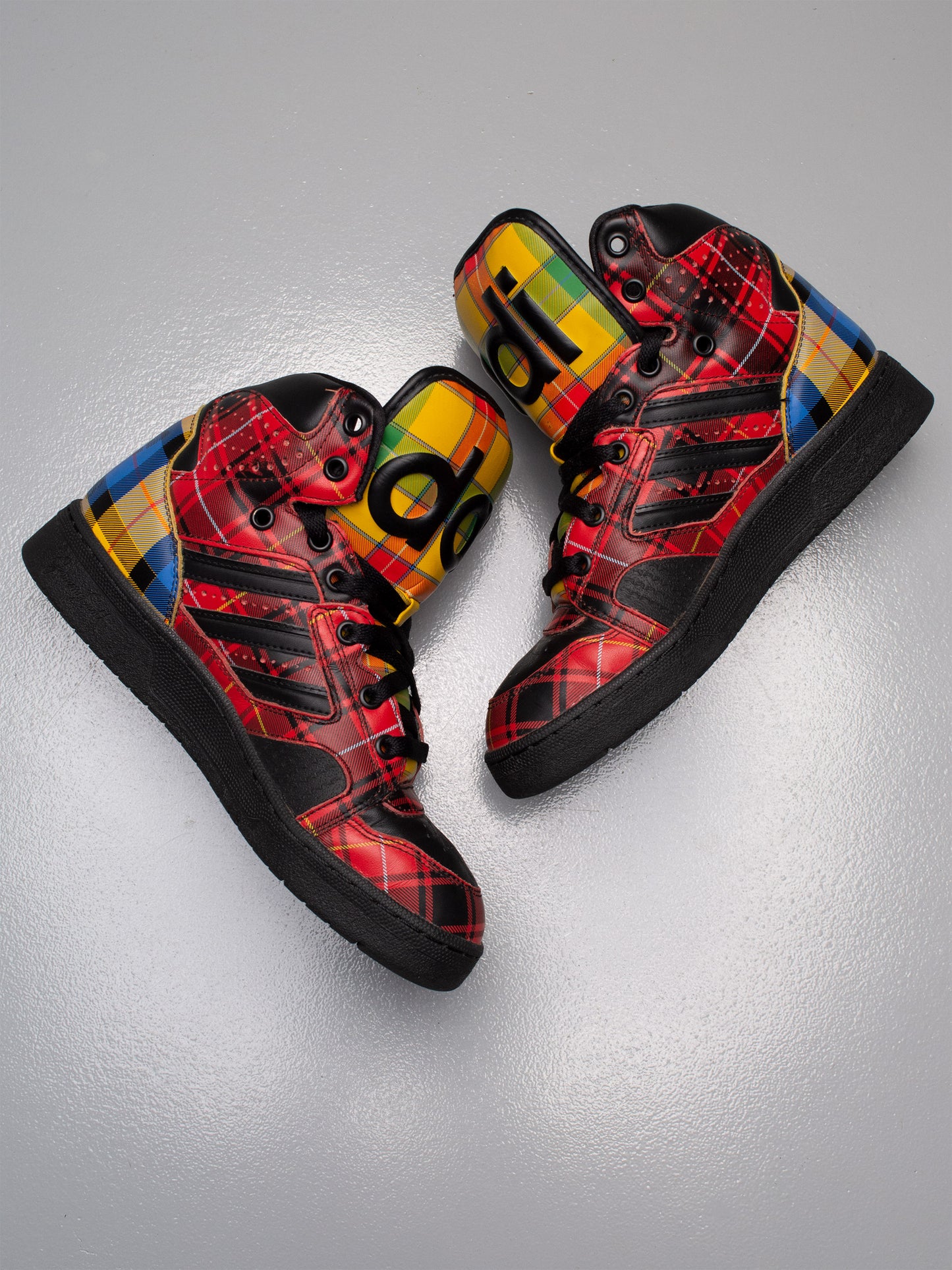adidas Originals by Jeremy Scott S/S 2013 JS Instinct Hi "Plaid" - size 39 1/3