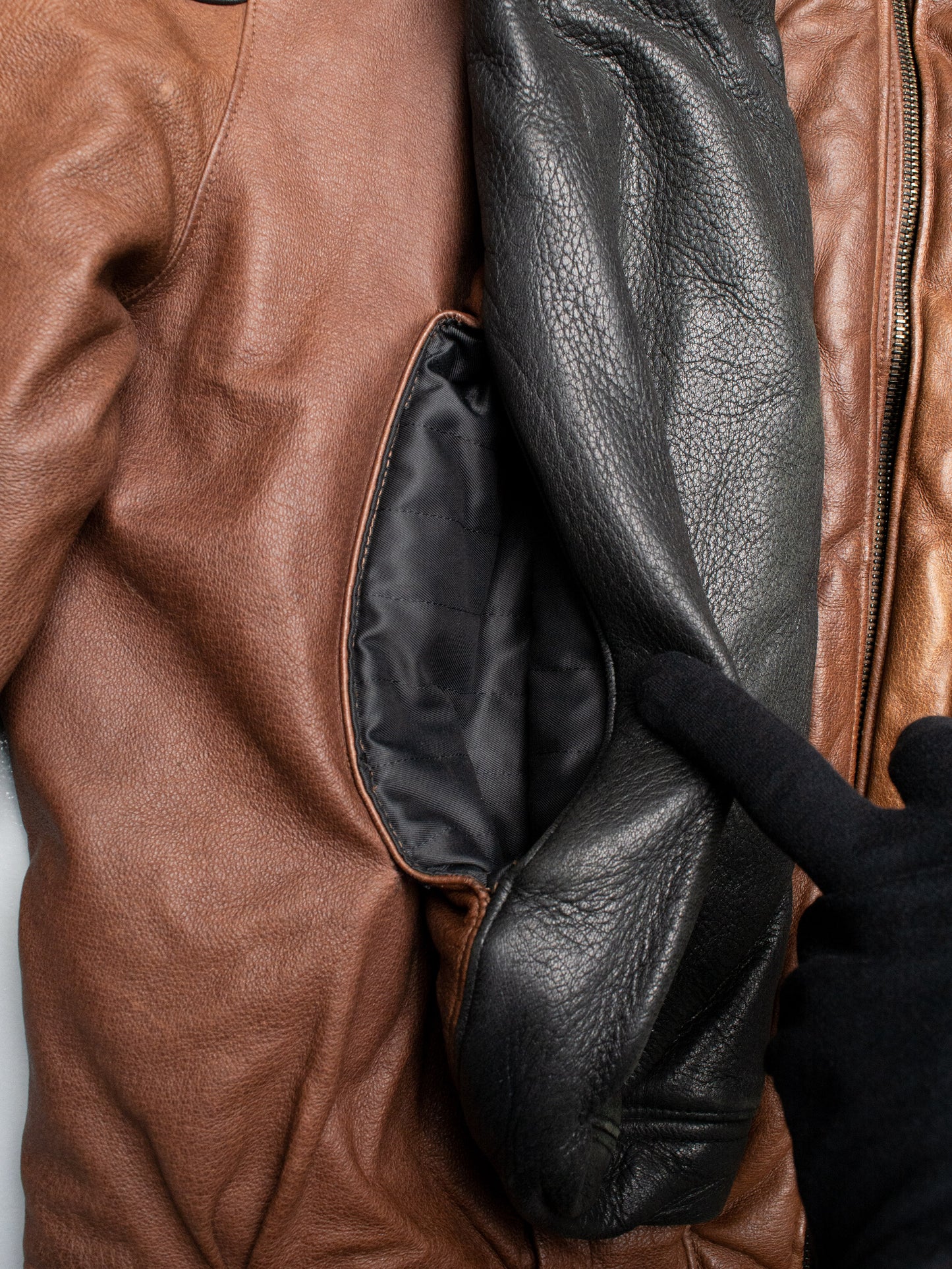 Marithé & François Girbaud - 1980s - life preserver leather jacket - size L