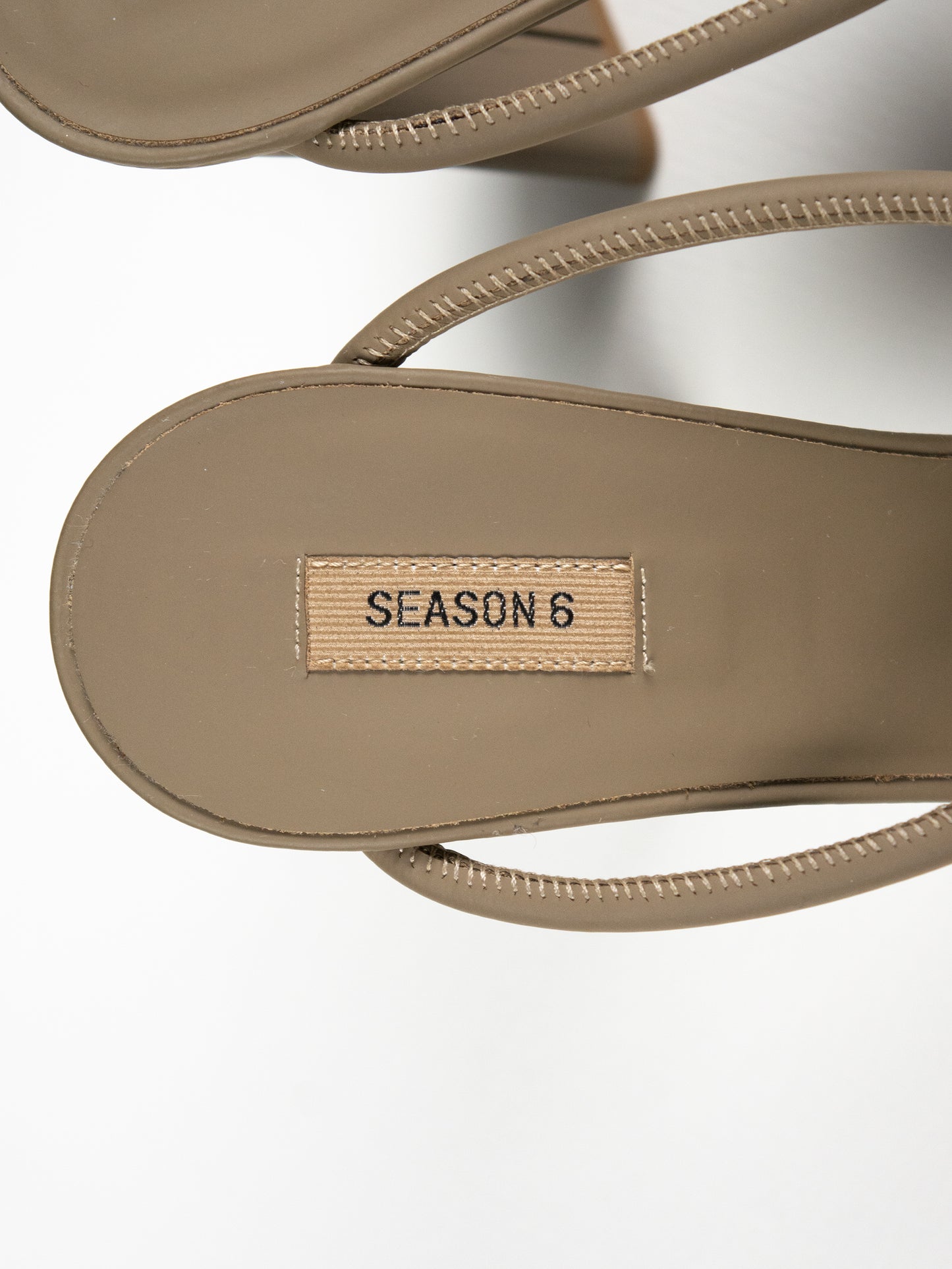YEEZY Season 6 (2018) - Cobblestone Rubberized Leather Sandal - 110mm heel - size 38