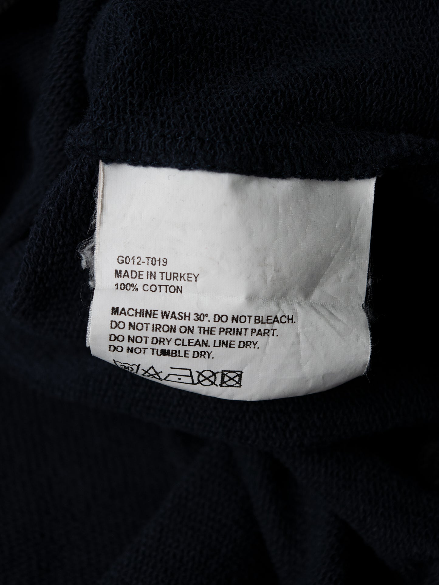 Gosha Rubchinskiy - S/S 2018 - combo hoodie (navy) - size XS