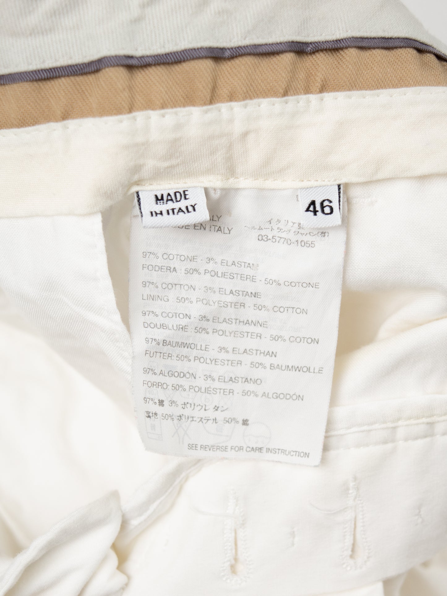 Helmut Lang - 2000s - stretch cotton pants (white) - men's size 46