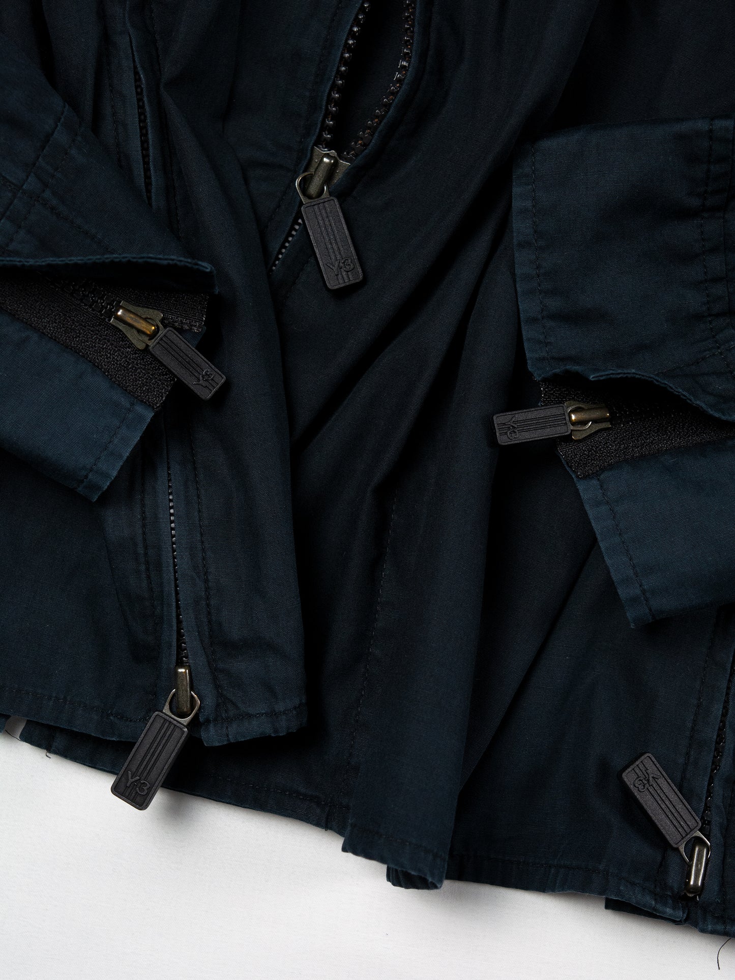 Y-3 - A/W 2006 - zip-up shirt with hidden side pockets (navy) - men's size M