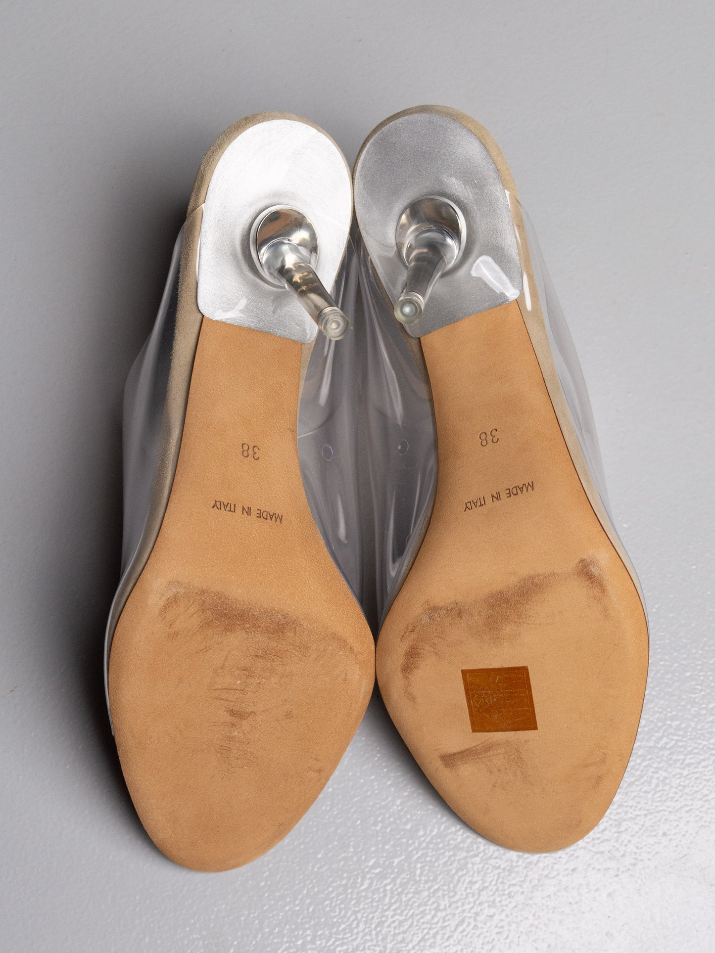 YEEZY Season 6 Clear PVC Mules (90mm heel) - size 38