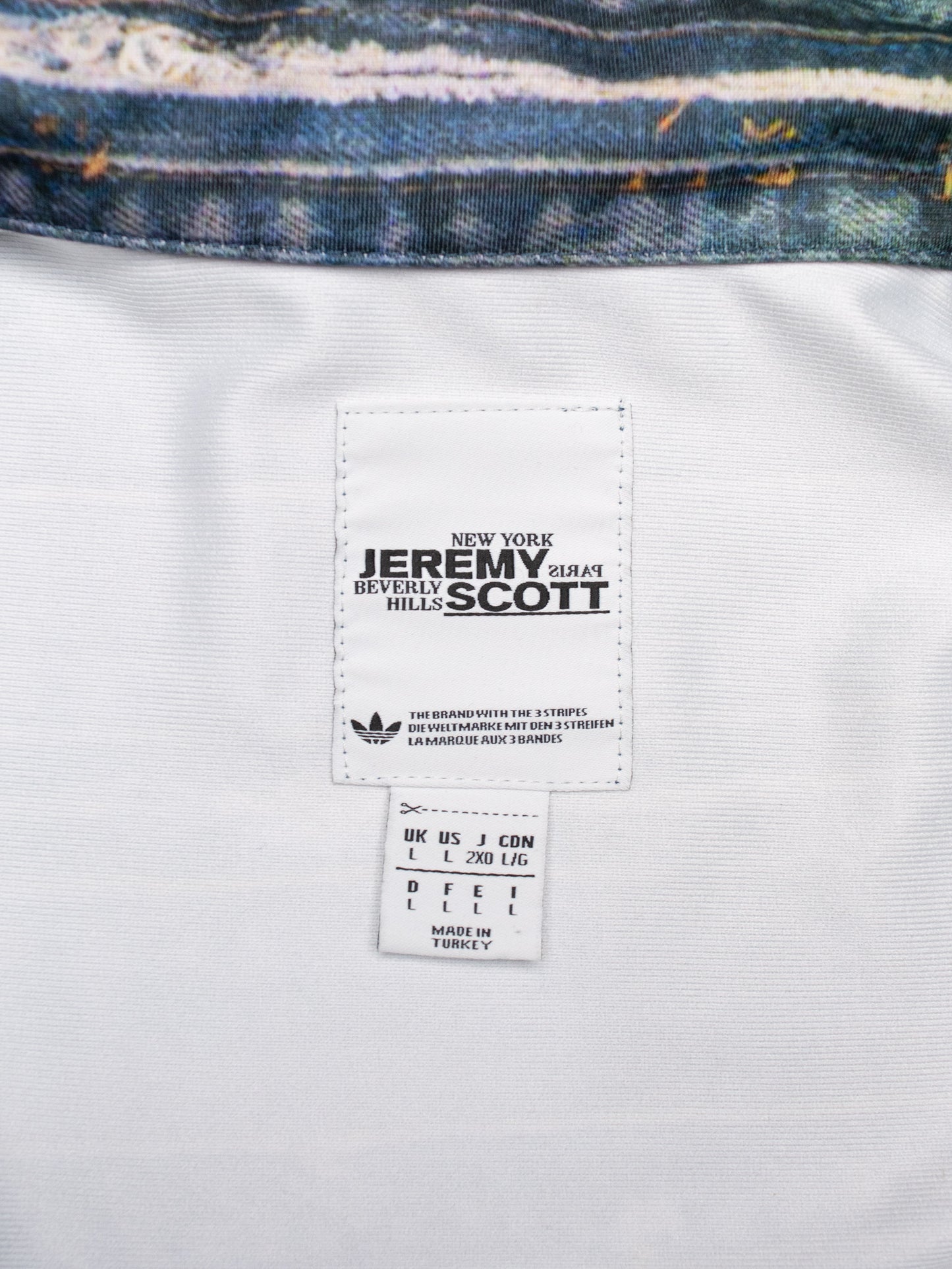 adidas Originals by Jeremy Scott - A/W 2014 - Denim Print Track Top - size L