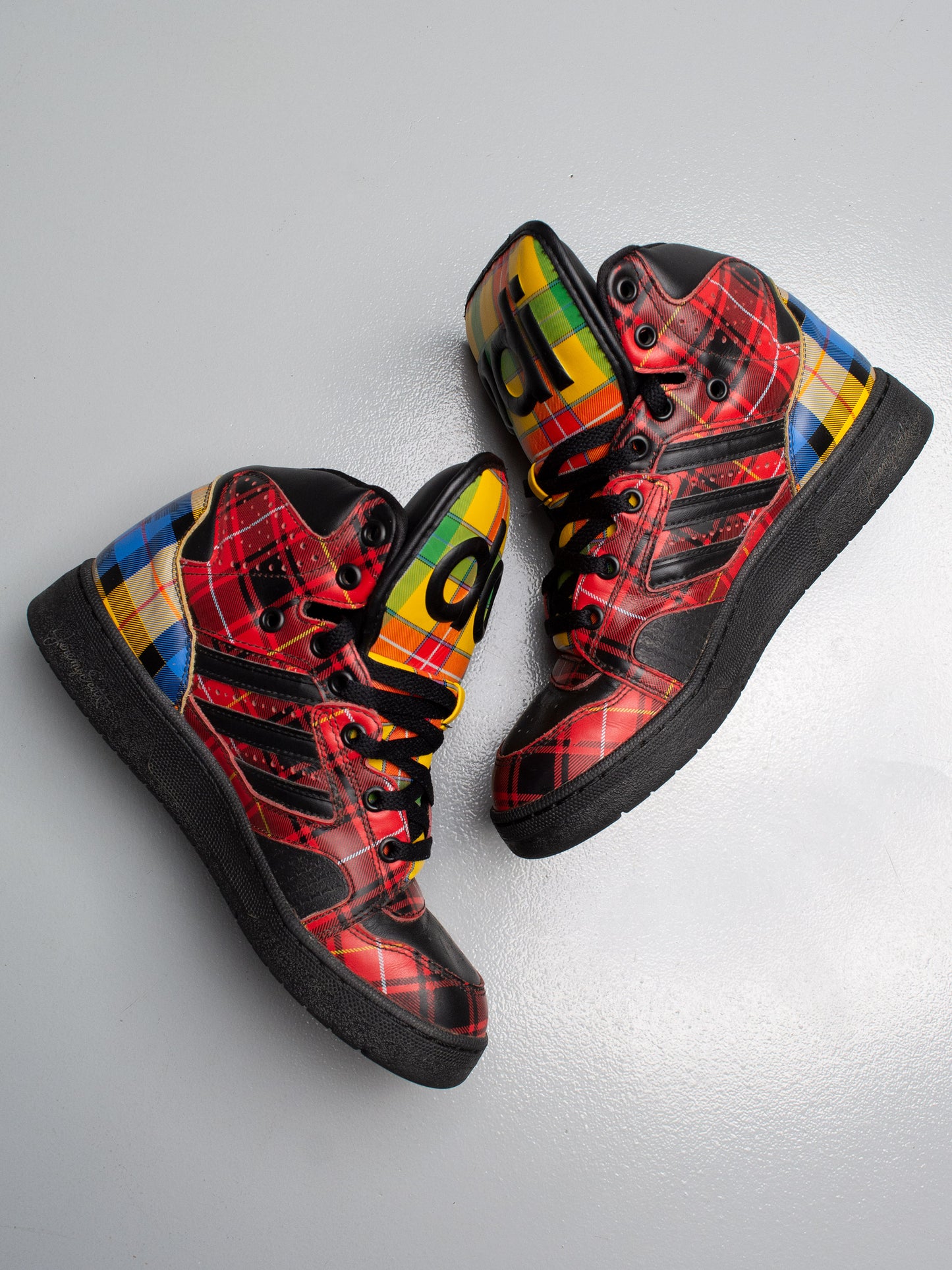 adidas Originals by Jeremy Scott S/S 2013 JS Instinct Hi "Plaid" - size 39 1/3