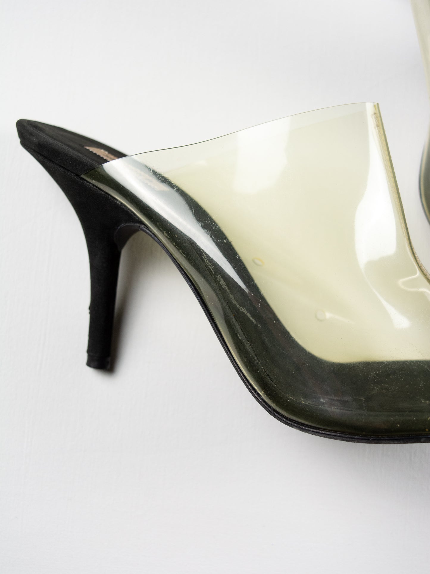 YEEZY Season 8 - Clear & Graphite Soft PVC Mule - 90mm heel - size 38