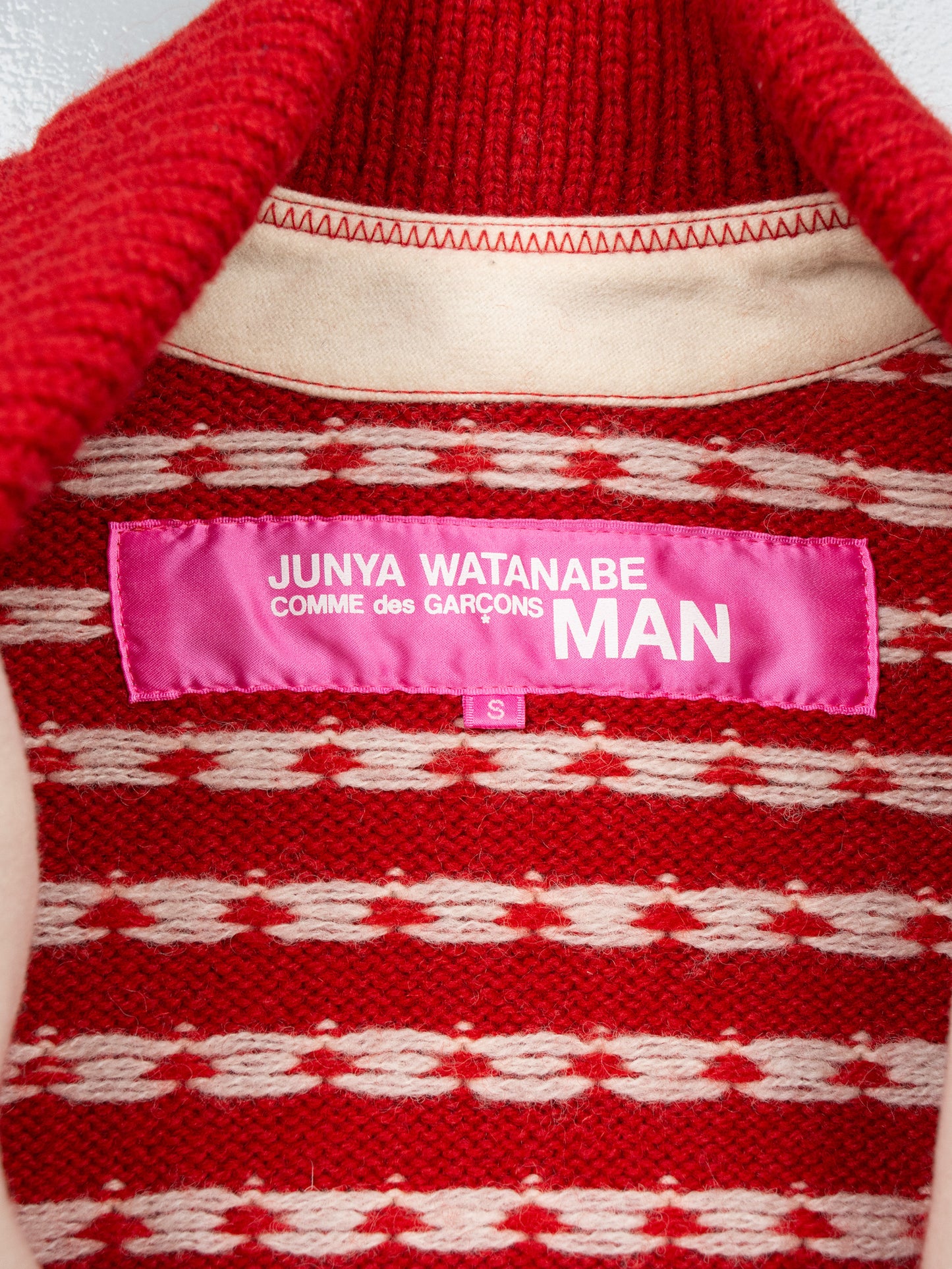Junya Watanabe MAN Pink A/W 2011 wool knit sweater - women's size S