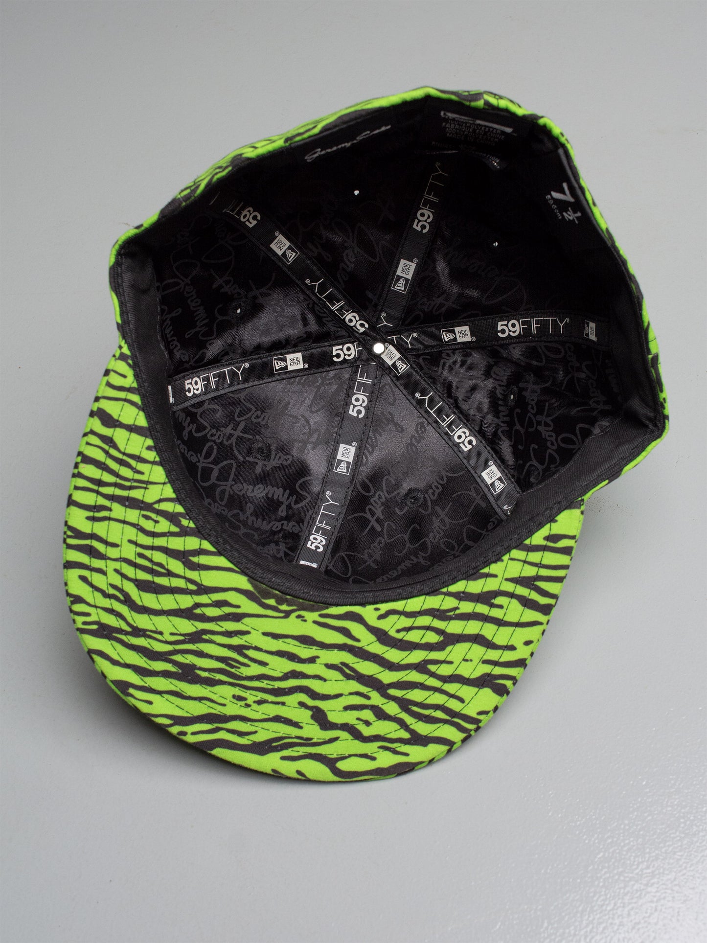New Era X Jeremy Scott - A/W 2013 - Green Zebra 59Fifty fitted cap - size 7 1/2