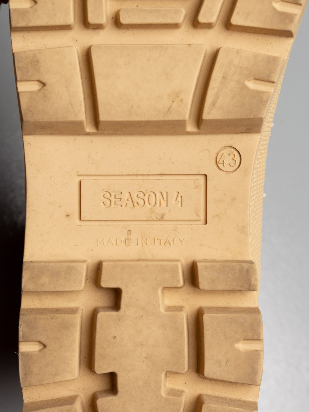 YEEZY Season 4 Sand Nylon and Thick Suede Combat Boots - size 43