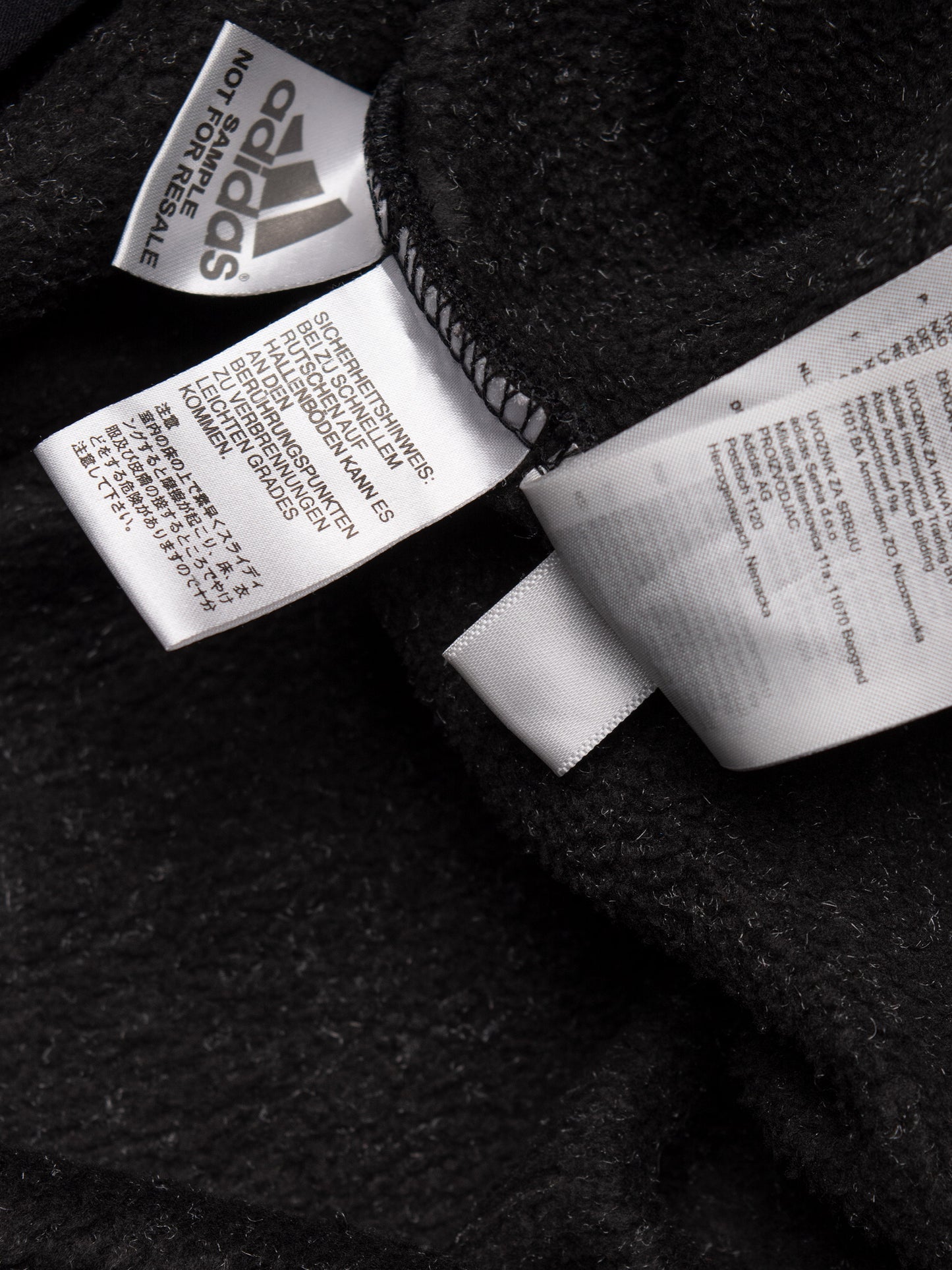 (sample) adidas X Gosha Rubchinskiy A/W 2018 World Cup half-zip fleece (black) - size M