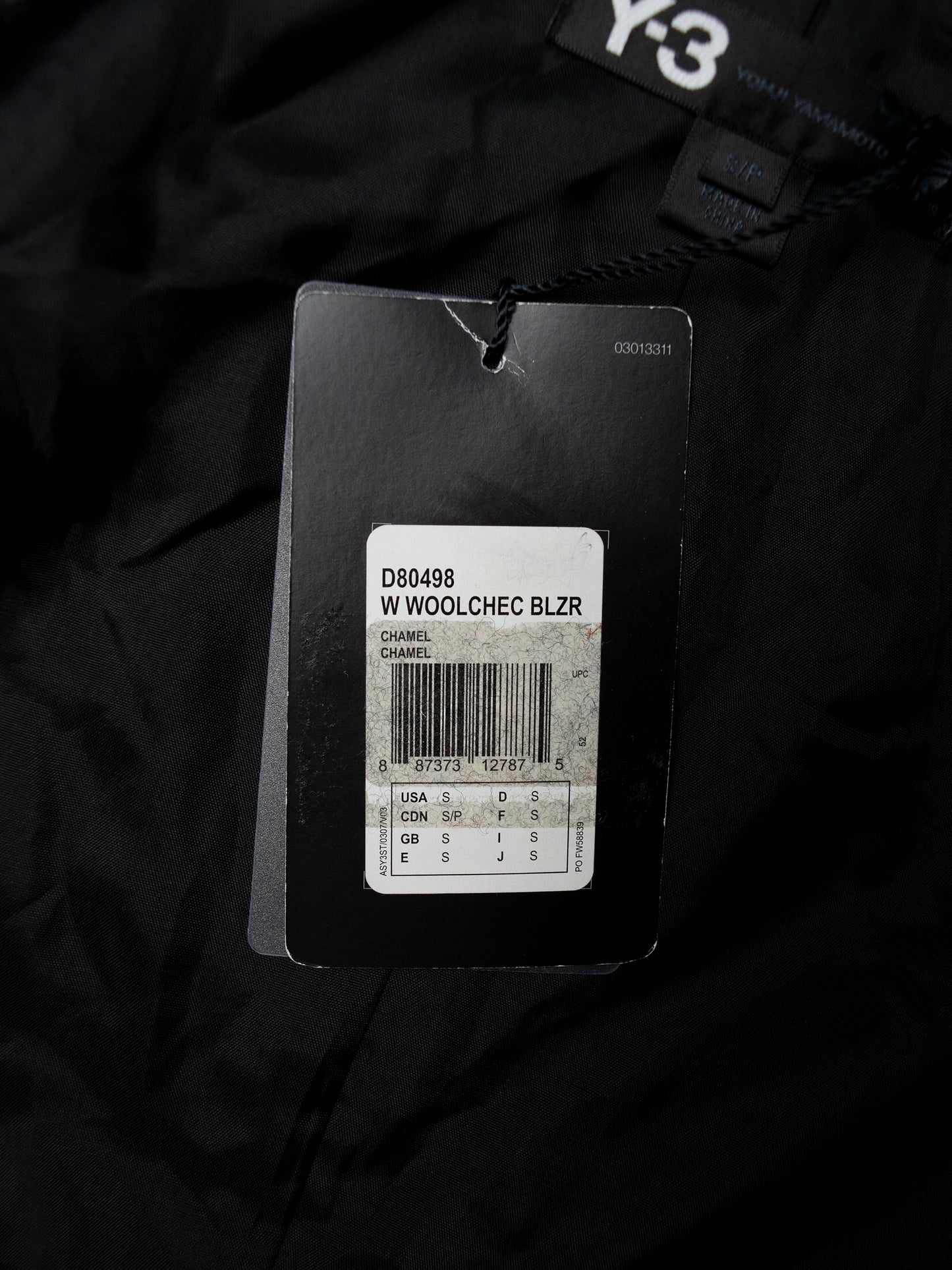 Y-3 - A/W 2013 - Wool Check Blazer - size S