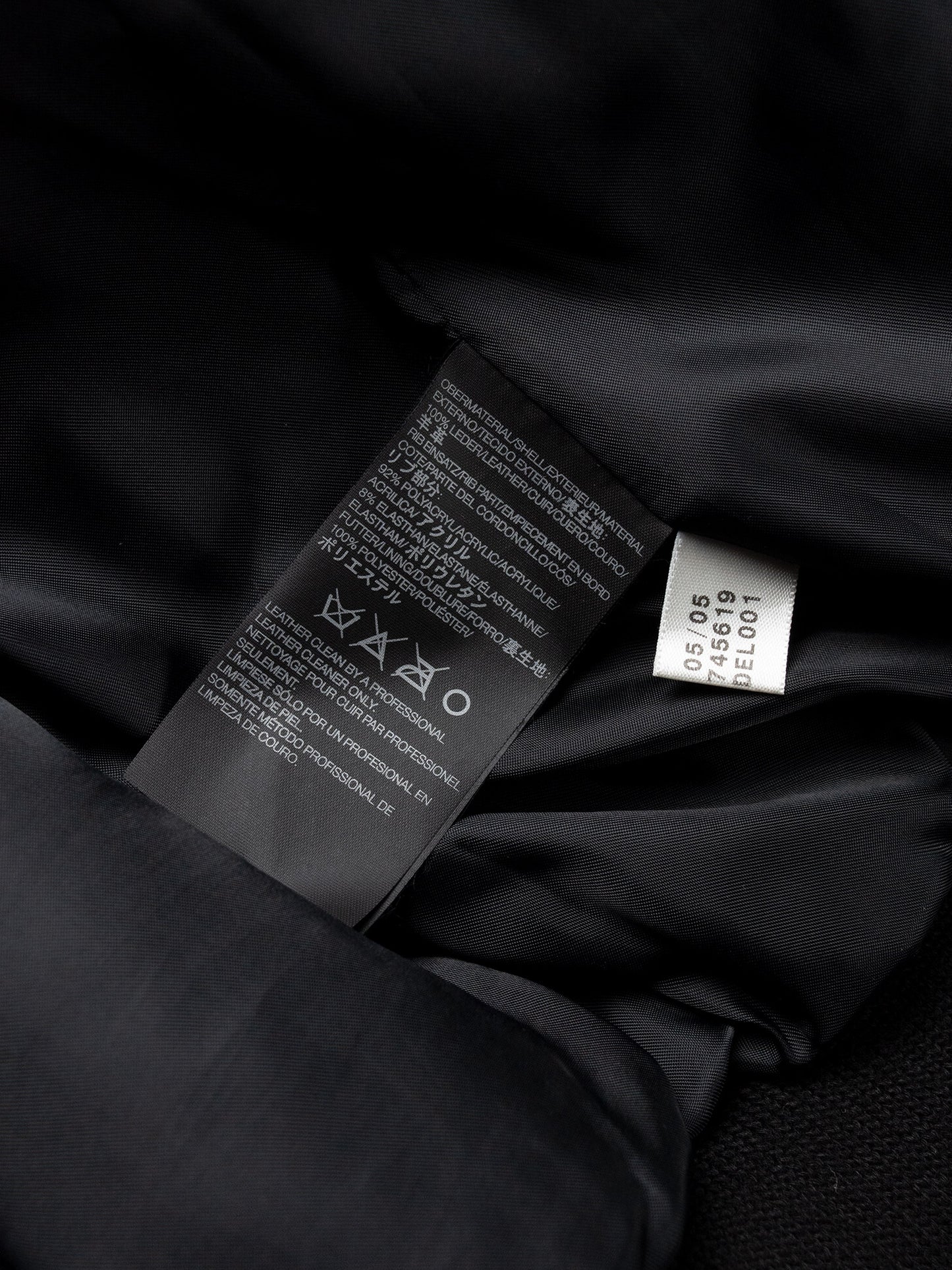 Y-3 - A/W 2005 - leather hooded bomber jacket - men's size M