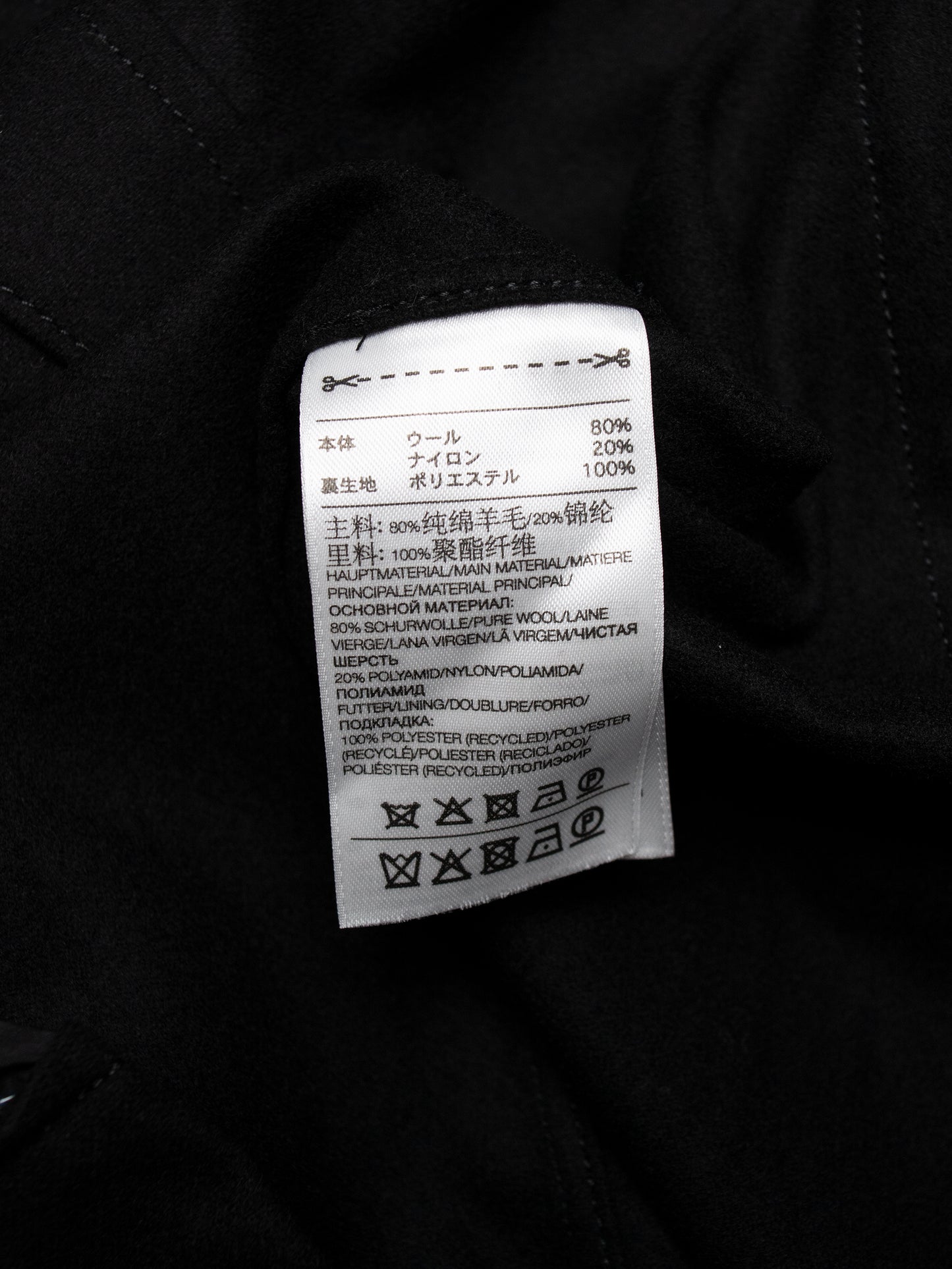Y-3 - A/W 2020 - Classic Wool Flannel Shirt (Black) - size M