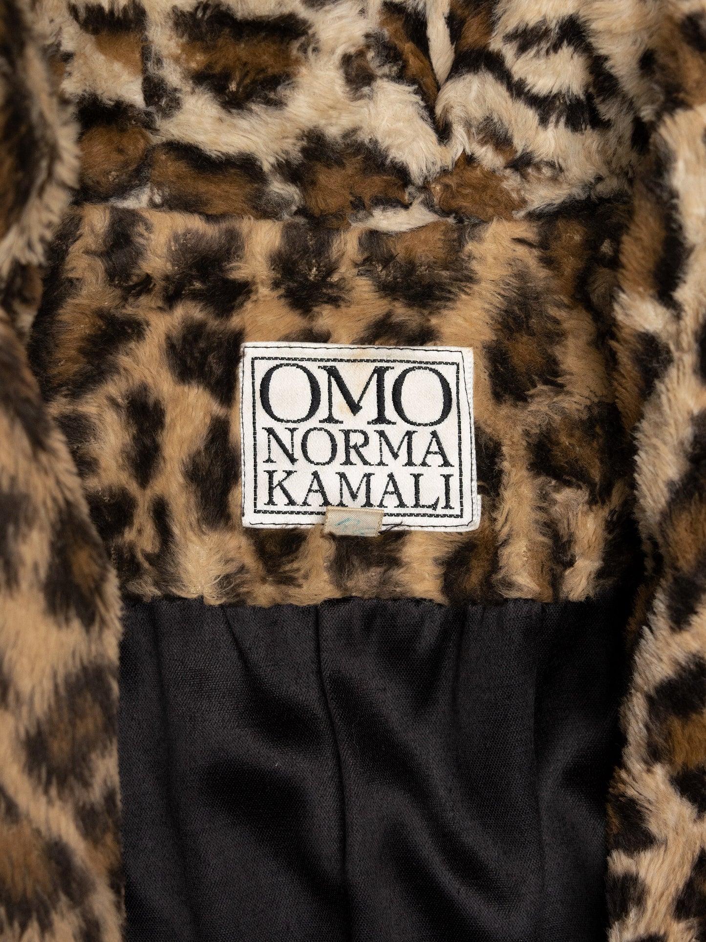 OMO Norma Kamali - (vintage) - leopard faux fur coat