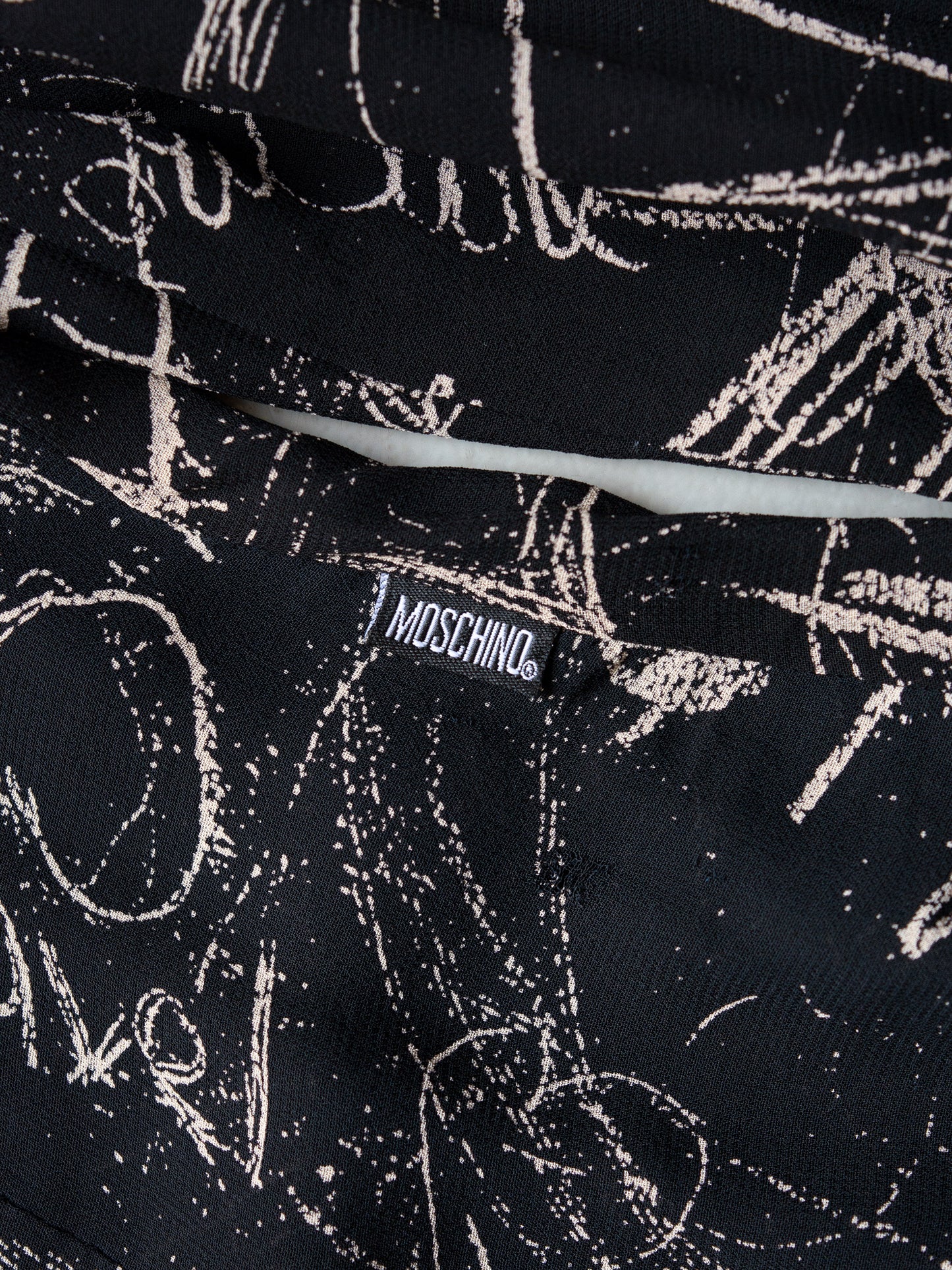 1990's Moschino Jeans blackboard sheer shirt - size 42IT