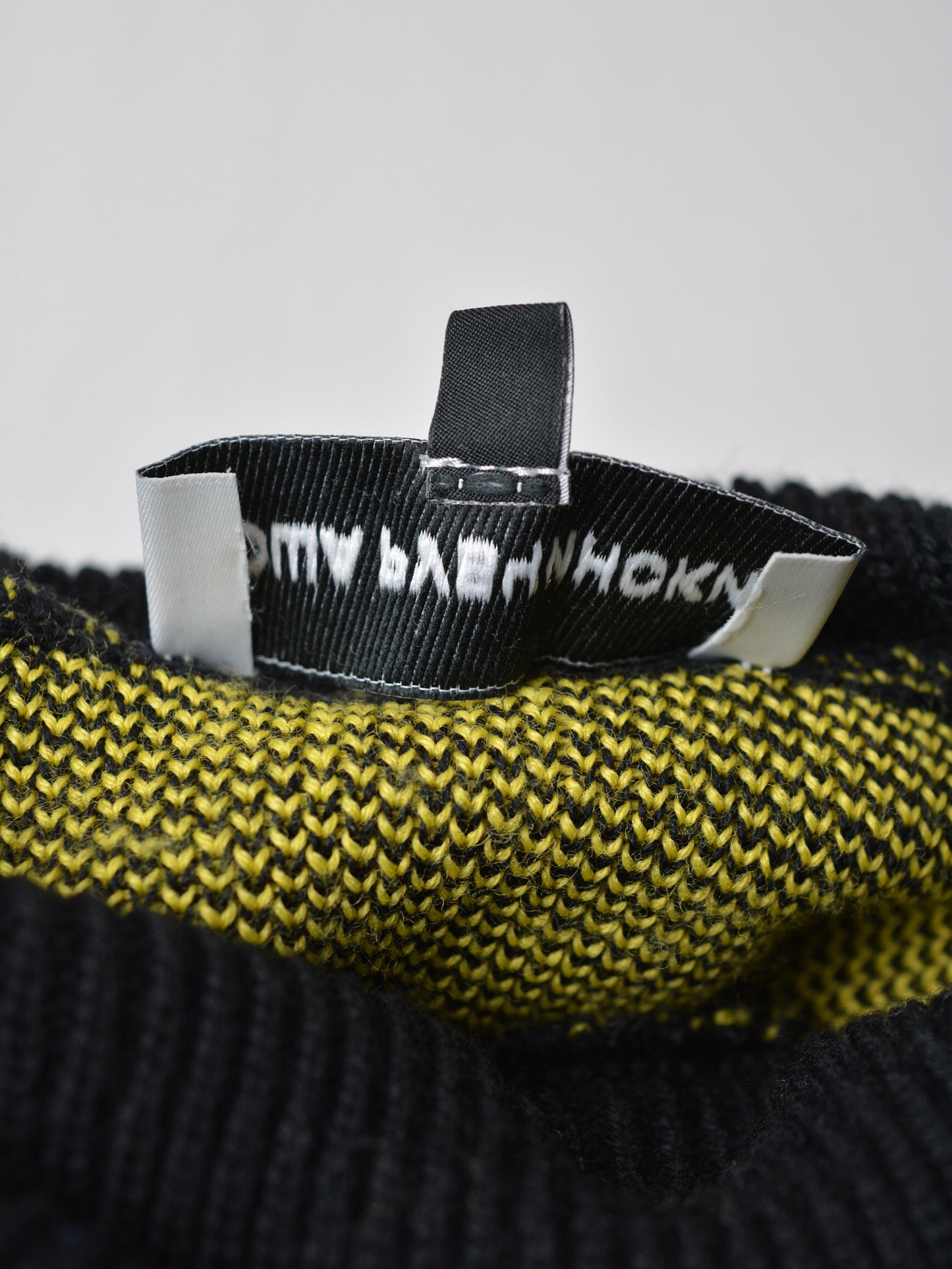Gosha Rubchinskiy - A/W 2016 - "Save & Protect" turtleneck sweater (black/yellow) - size S