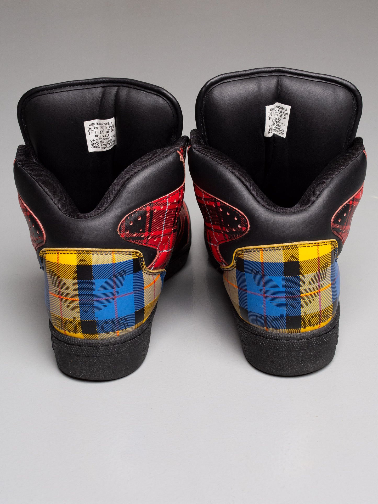 adidas Originals by Jeremy Scott S/S 2013 JS Instinct Hi "Plaid" - size 39 1/3